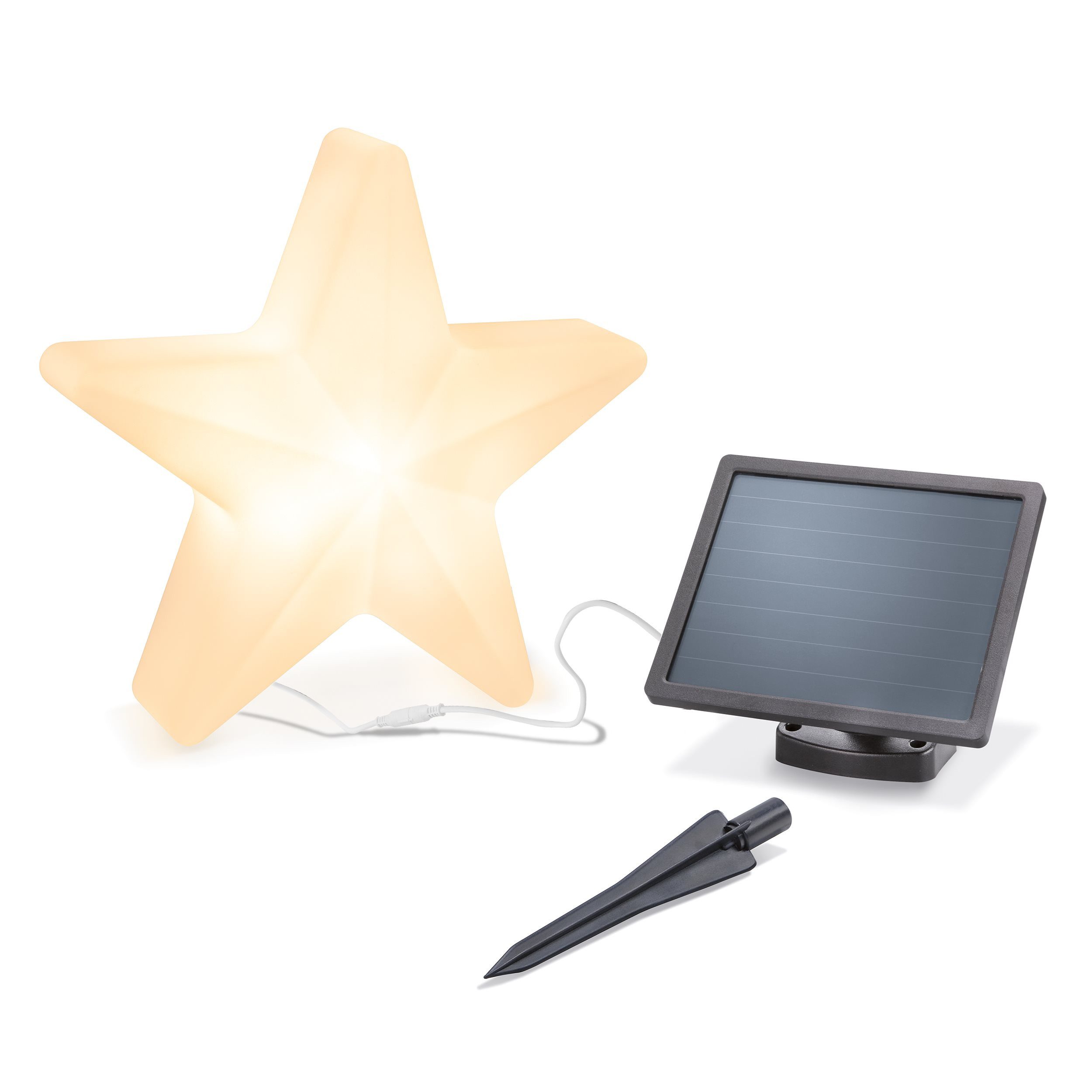 esotec LED-Stern für außen Solar Adventsstern Leuchtstern D40cm 12LEDs 6500K 2800K außen 102122