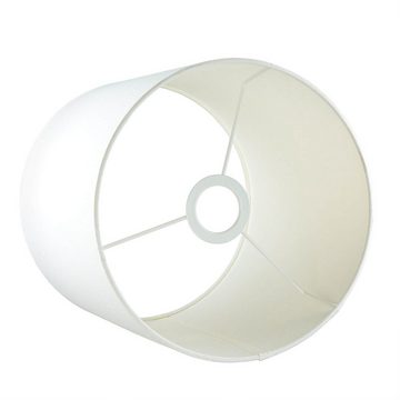 Licht-Erlebnisse Lampenschirm GLIONA, Stoffschirm für Standleuchte Weiß Ø 25,5 cm schmal