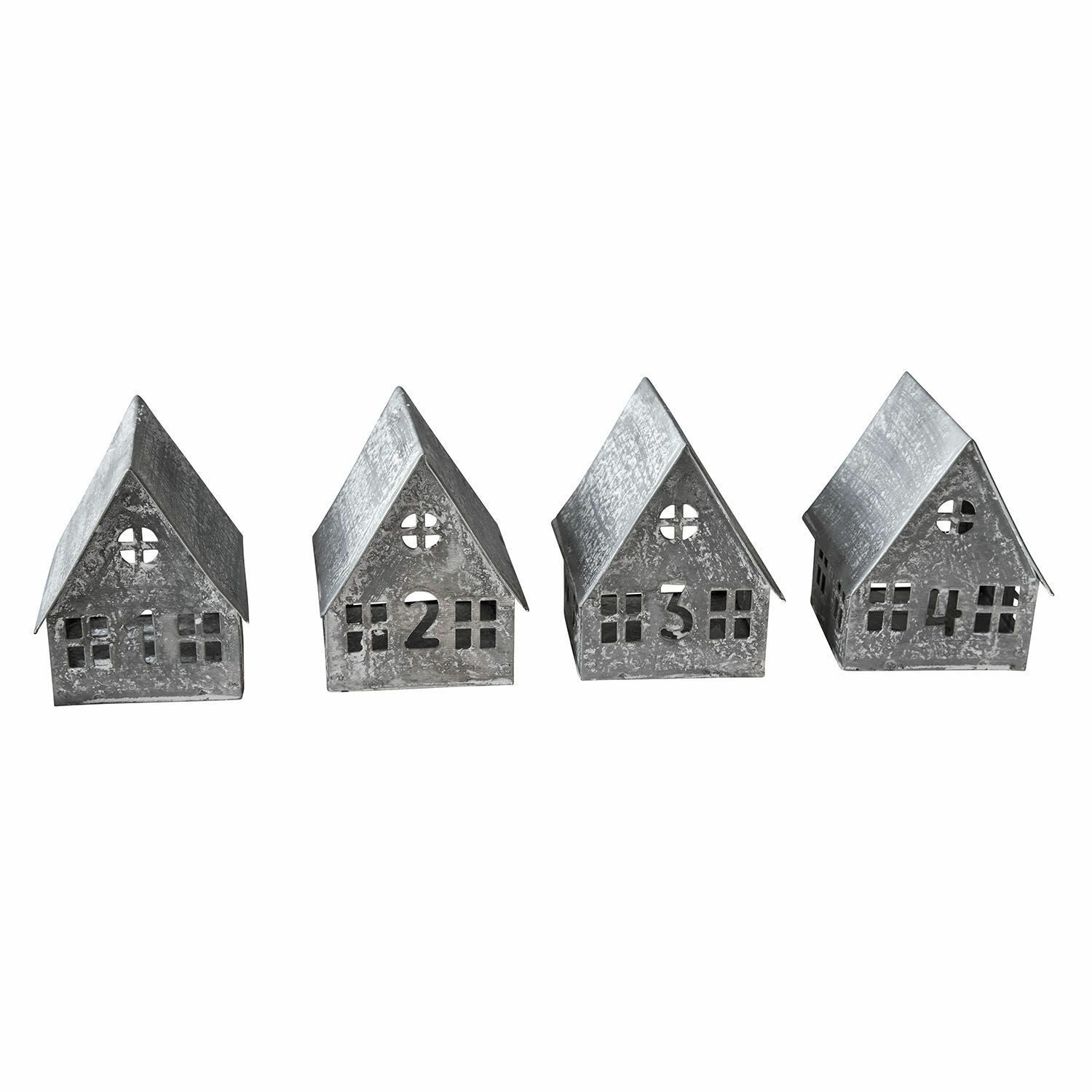 Mirabeau Windlicht Windlicht 4er Set Ivolere antikgrau (4er Set, 4er Set)