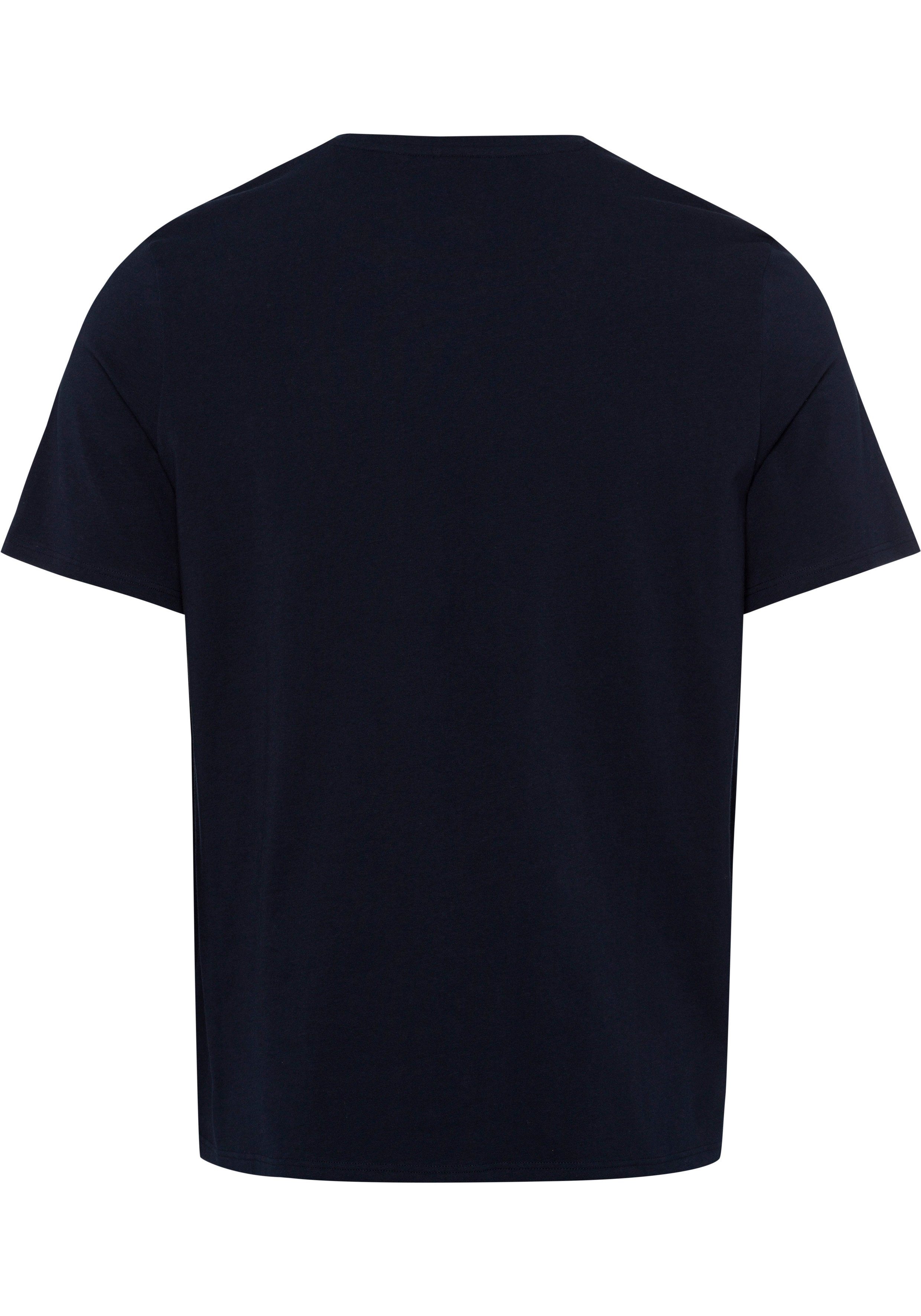 BOSS T-Shirt dunkelblau Logodruck mit