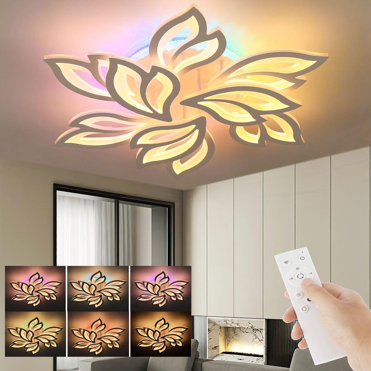 oyajia LED Deckenleuchte 54W Deckenleuchte mit günstig online kaufen