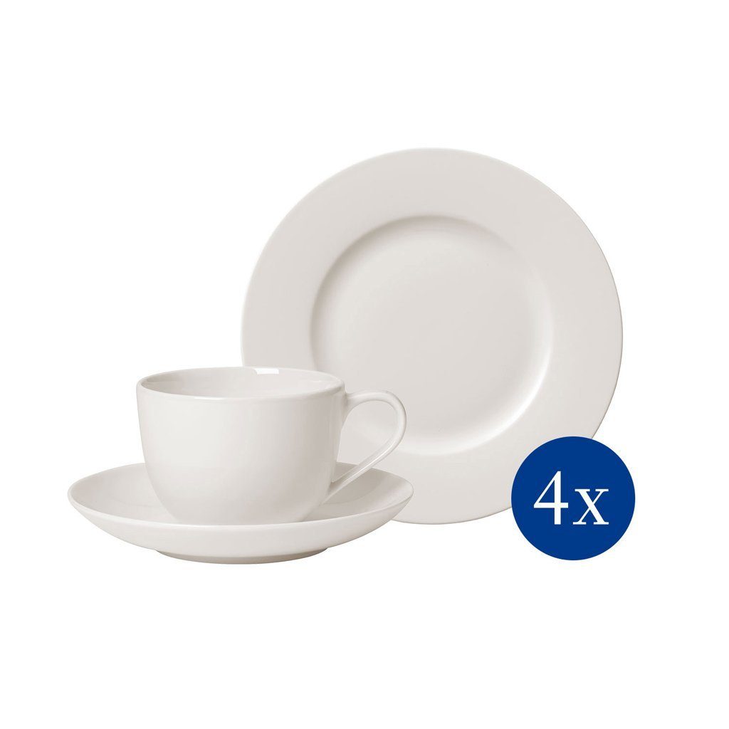 Villeroy & Boch Kaffeeservice For Me Kaffeeservice 12-teilig (12-tlg), 4 Personen, Porzellan, Premium Porcelain, mikrow.- & spülm.sicher, Made in Germany