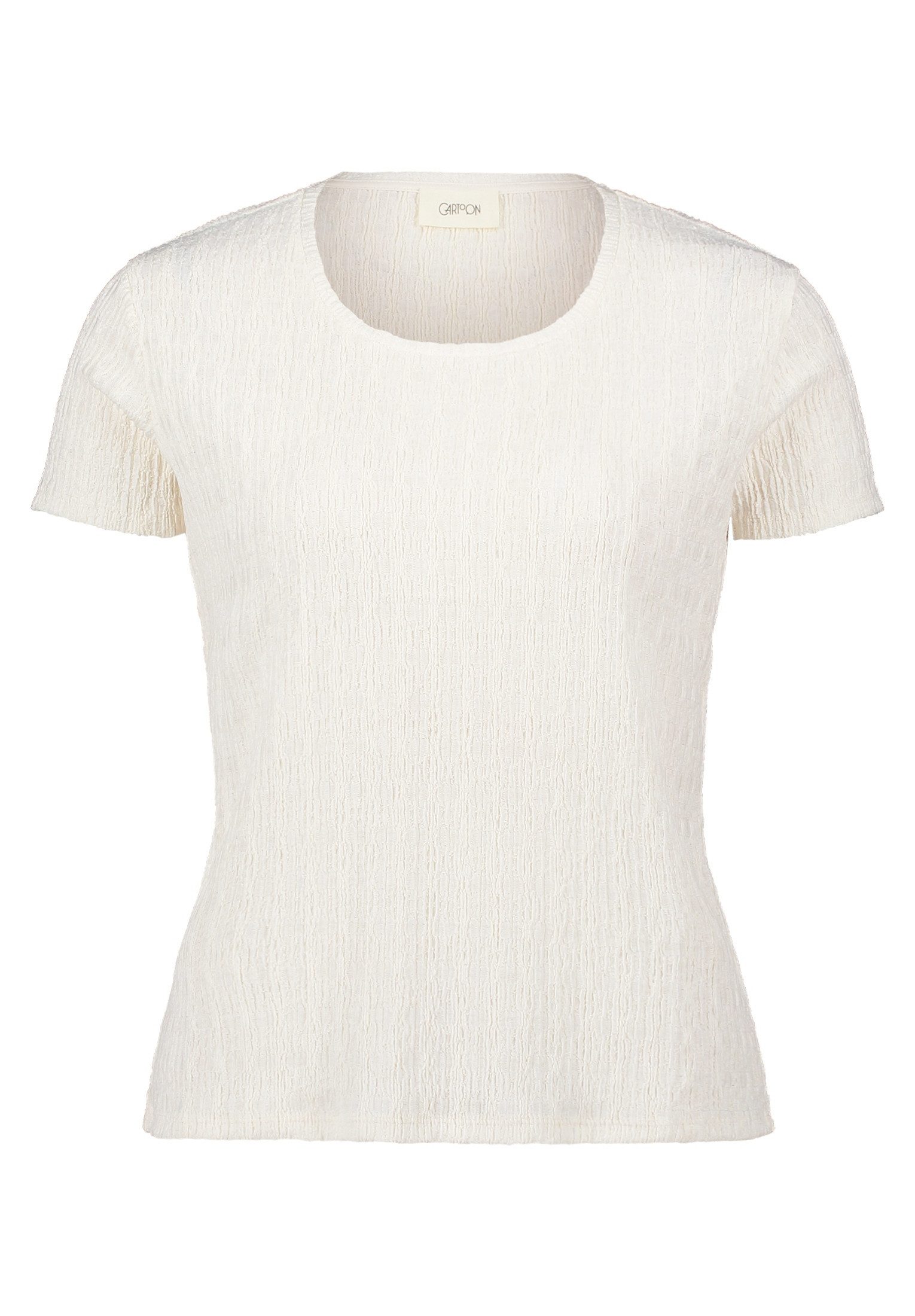 Cartoon Kurzarmshirt Damen mit Struktur (1-tlg)