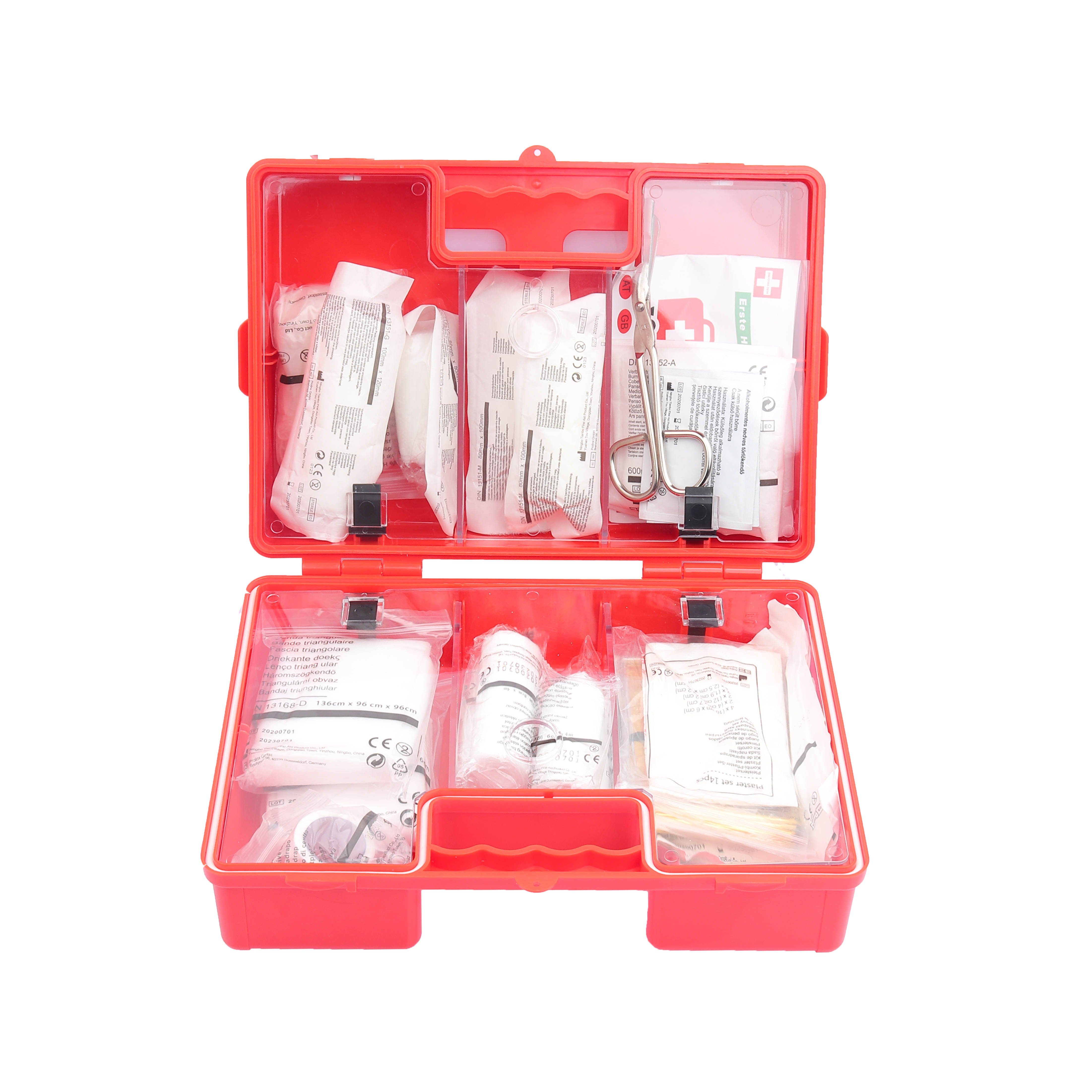FireMat Erste-Hilfe-Koffer Premium DIN 13157: 64-teilig + Wandhalter & Rettungsschilder, (1 St) – Bild 3 von 5