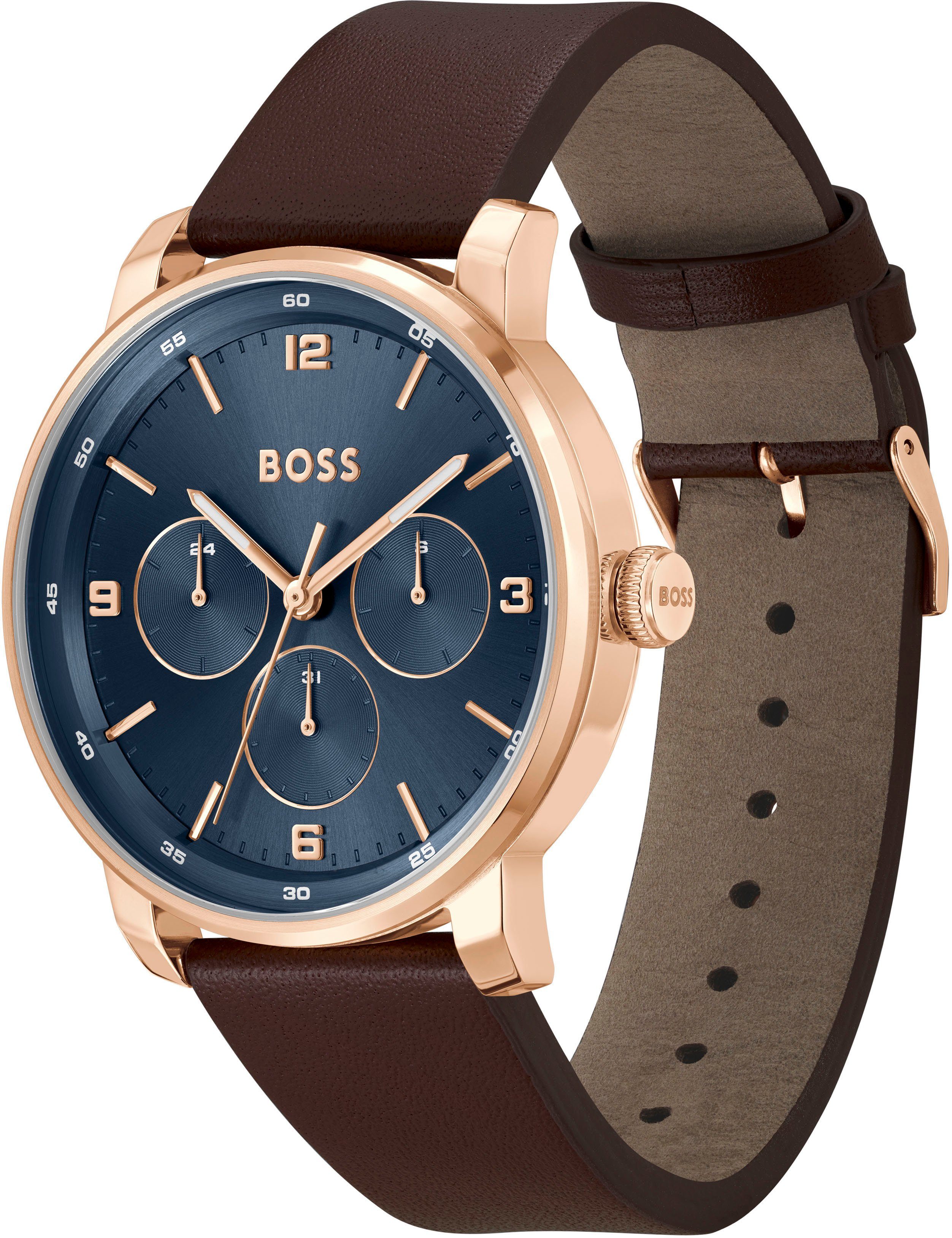 BOSS Multifunktionsuhr CONTENDER 1514126, Quarzuhr, Herrenuhr, günstig online kaufen