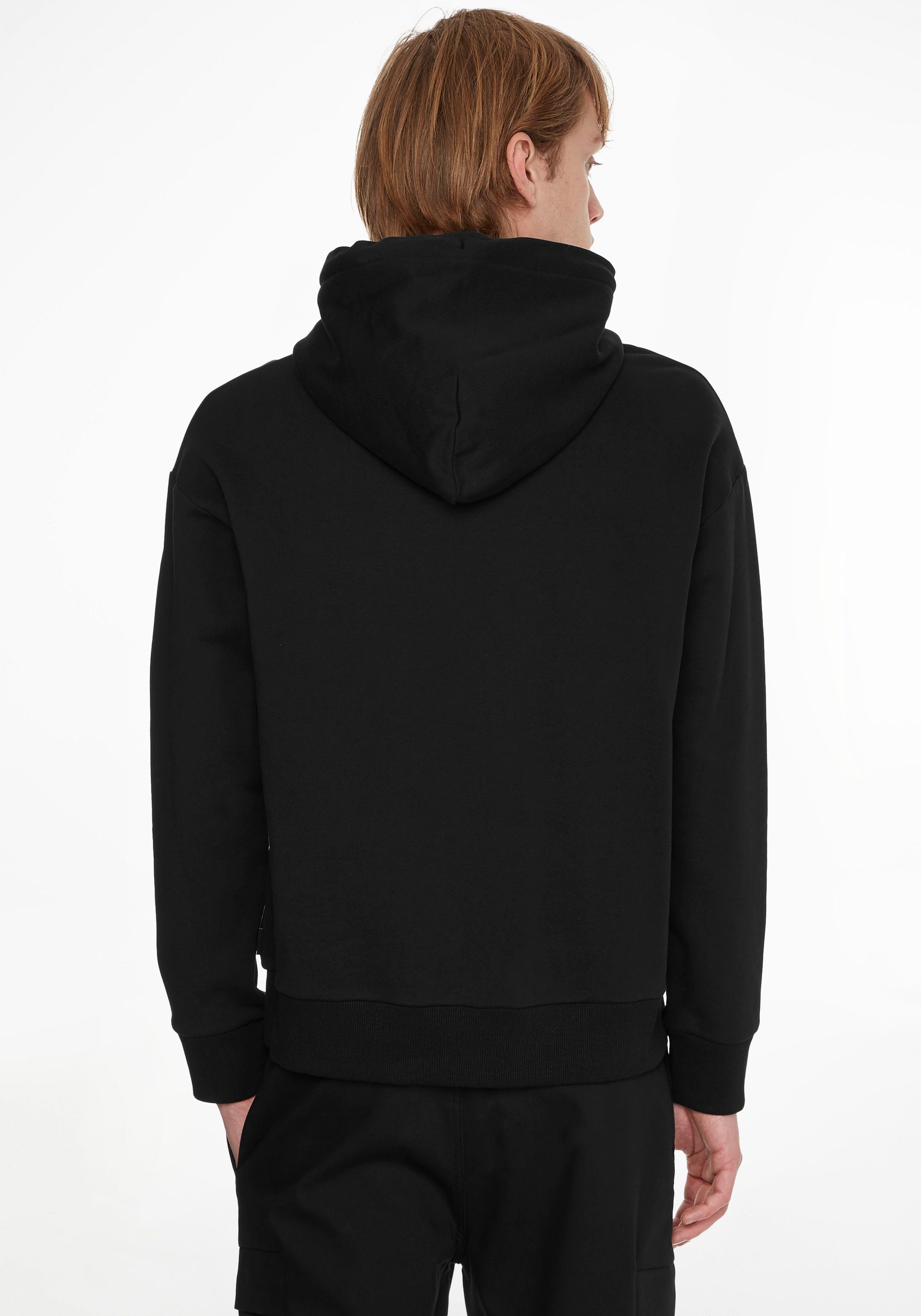Calvin Klein Kapuzensweatshirt schwarz HOODIE ABSTRACT AOP COMFORT