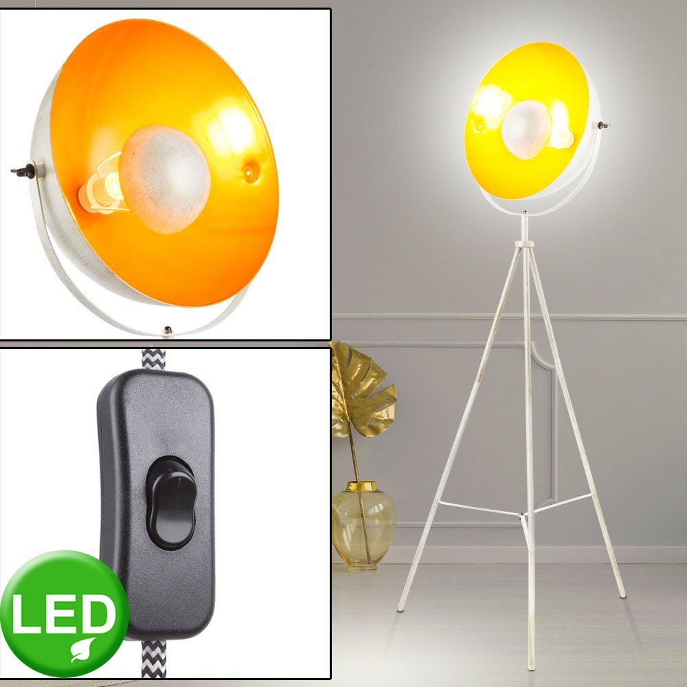 etc-shop LED Stehlampe, Leuchtmittel inklusive, Warmweiß, Steh Lampe Schein Werfer Wohn Zimmer Stand Lampe