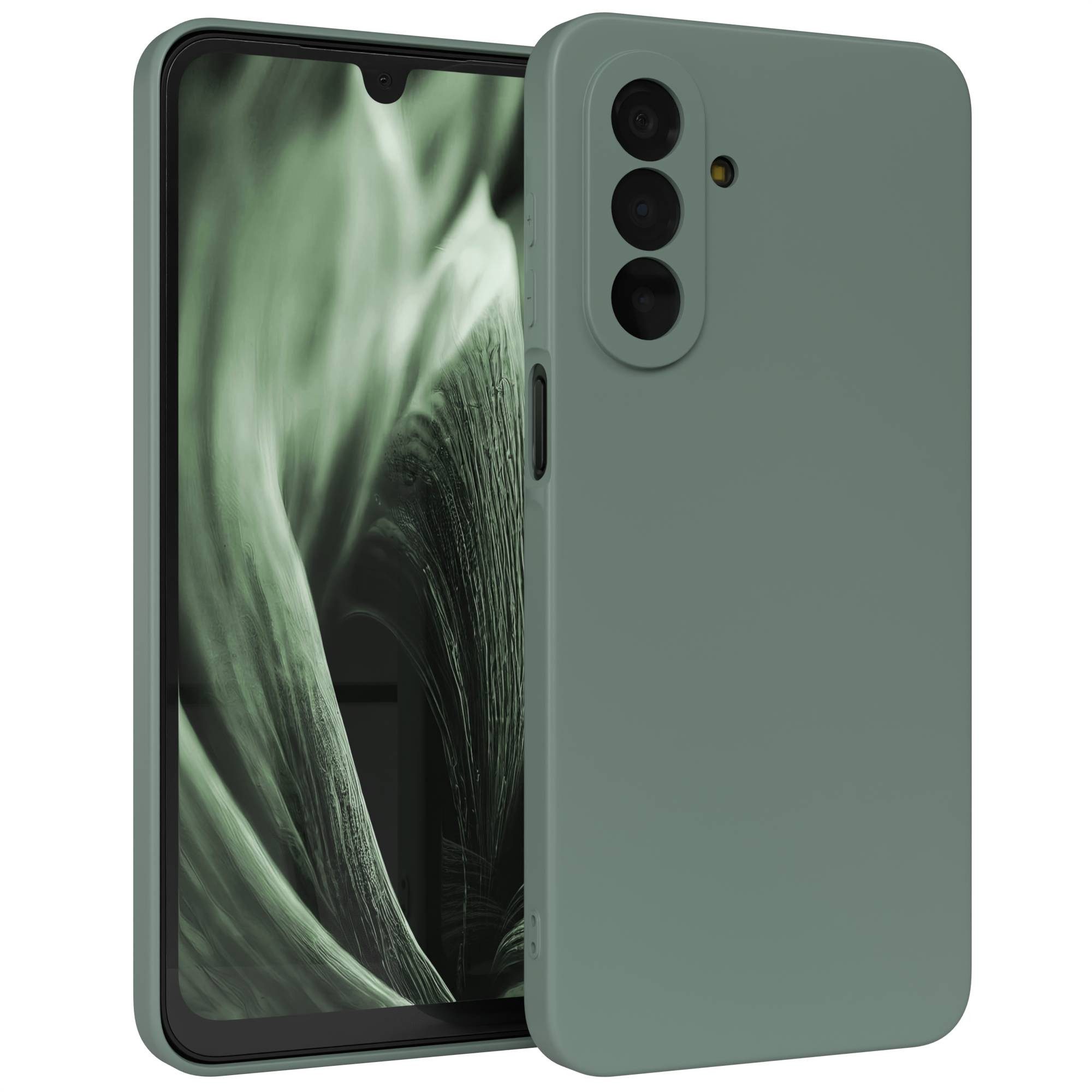 EAZY CASE Handyhülle TPU Hülle für Samsung Galaxy A17 6,7 Zoll, Schutzhülle mit Kameraschutz stoßfest telefonhülle Matt Dunkelgrün
