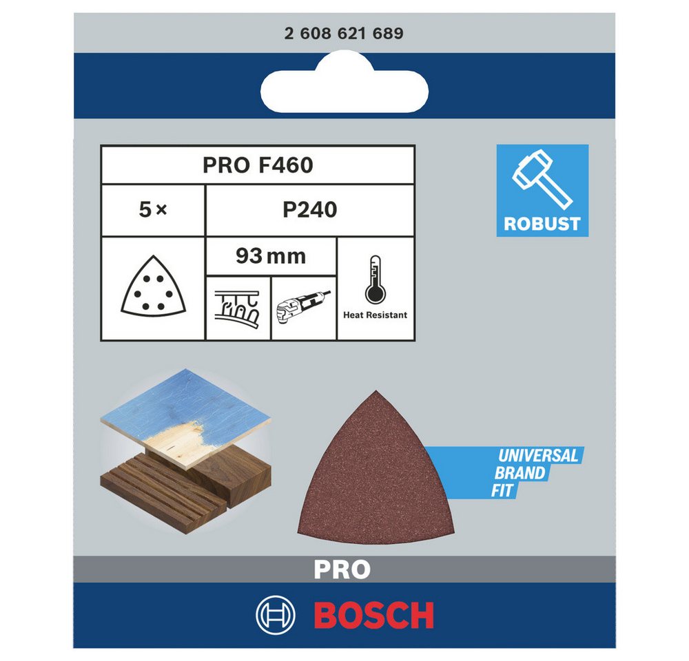 Thumbnail - Bosch Accessories Schleifpapier Bosch Accessories 2608621689 Deltaschleifpapier Körnung (num) 240