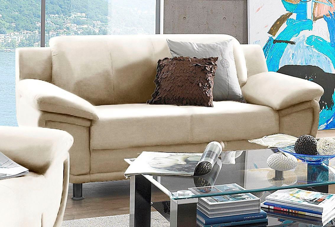 TRENDMANUFAKTUR 2-Sitzer Rondo, Breite 178 cm, breite Armlehnen, Füße schwarz, Couch wahlweise mit Federkern und in verschiedenen Bezügen bestellbar