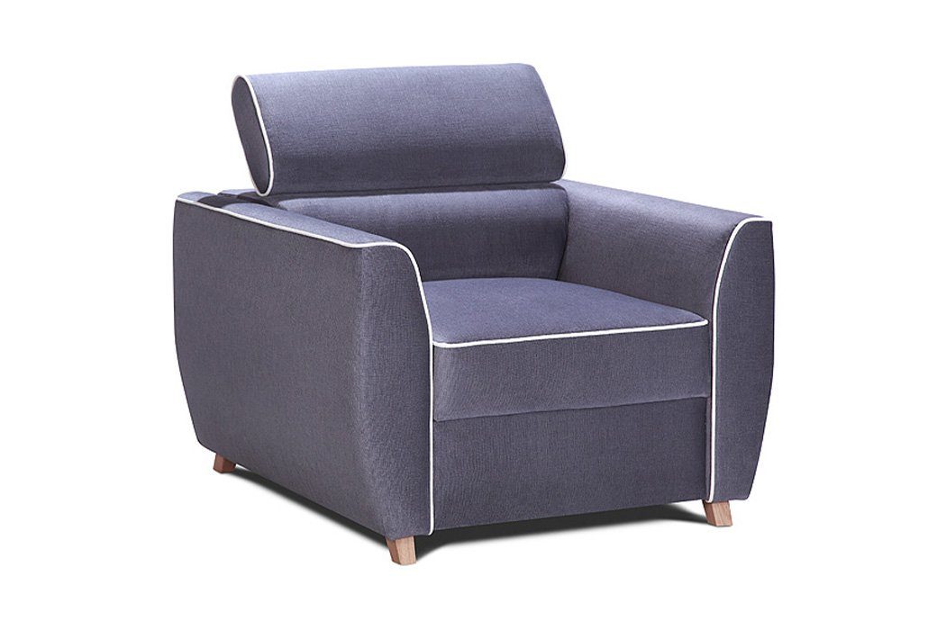 Relax Designer Polster 1er Club Lounge Stuhl Textil Sessel Sessel, 1Sitzer JVmoebel Stoff Fernseh