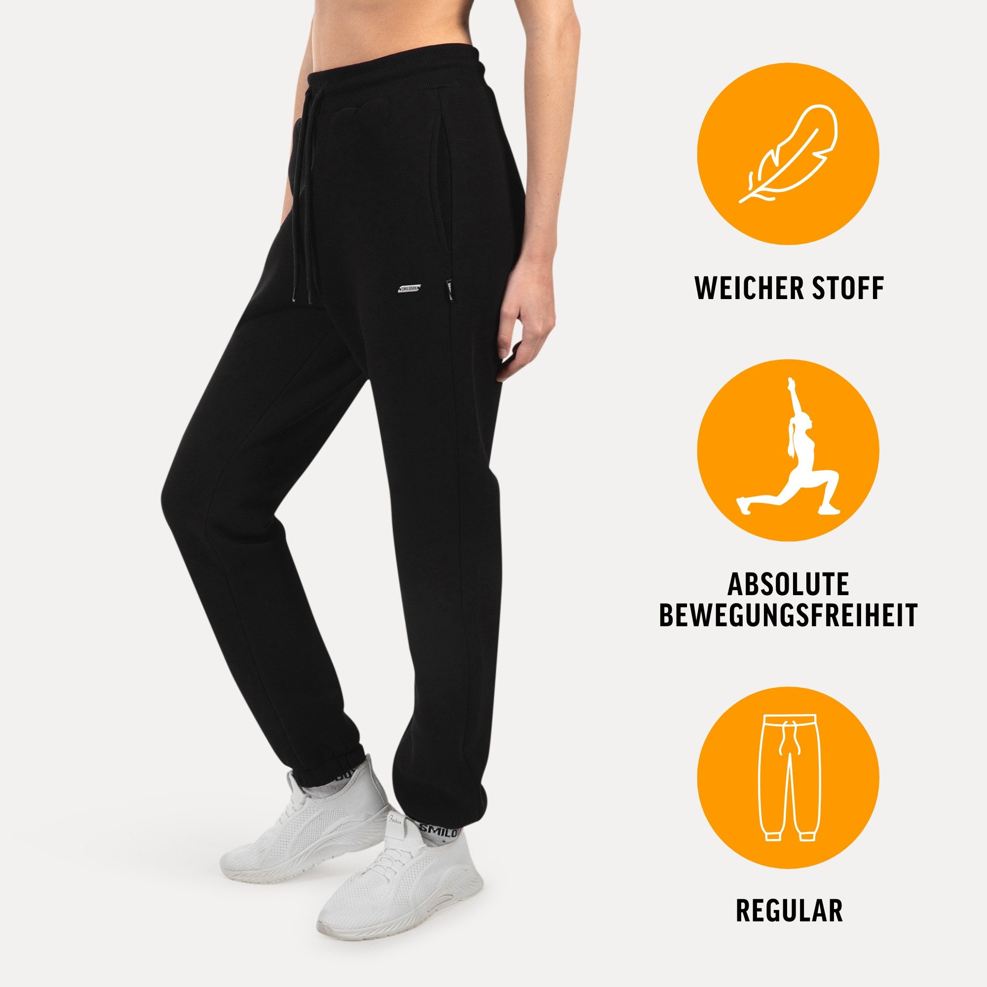 Smilodox Jogginghose Laurena, Regular Fit Sweathose mit Kordelzug am Bund, günstig online kaufen