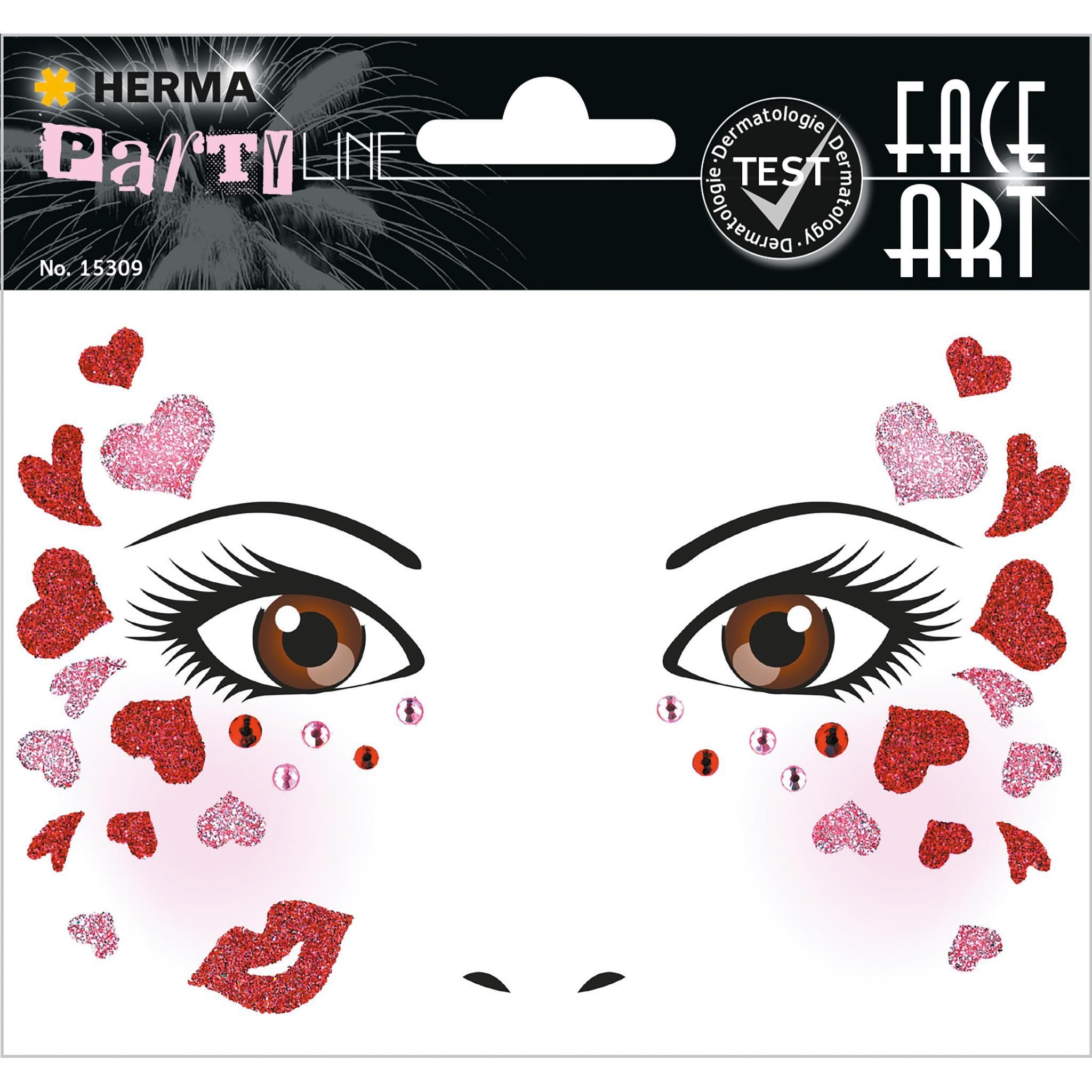 HERMA Sticker Herma Sticker FACE ART Love 1 Bl