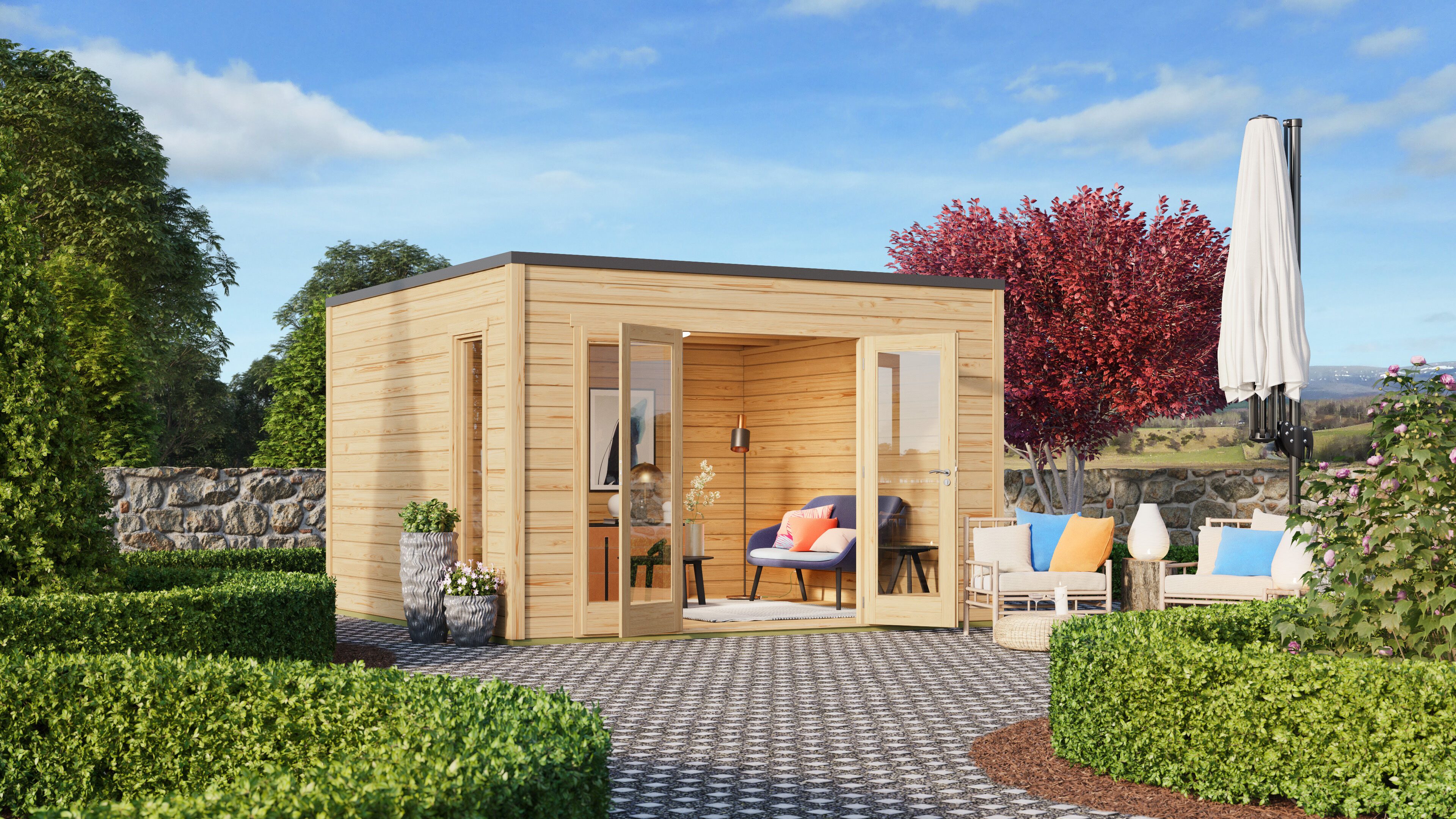 Fjordholz Gartenhaus Q-BIC 70 A