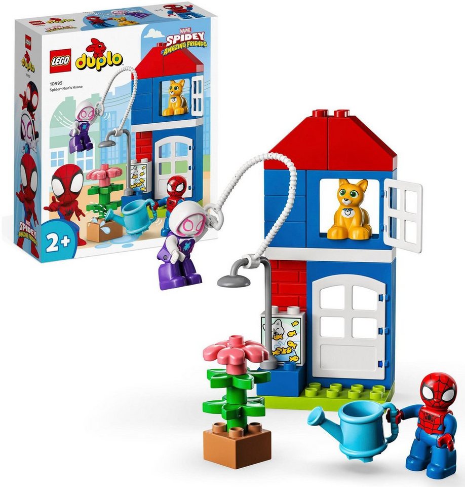 LEGO® Konstruktionsspielsteine Spider-Mans Haus (10995), LEGO® DUPLO  Marvel, (25 St), Made in Europe, Mit 25 Teilen