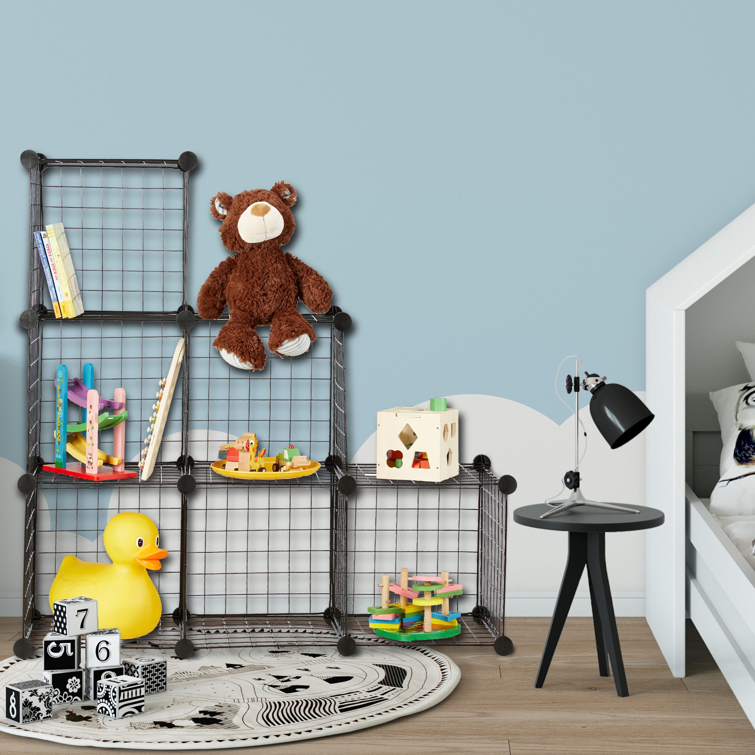relaxdays Steckregal Verbindungsstücke für Steckregalsystem, Schwarz günstig online kaufen