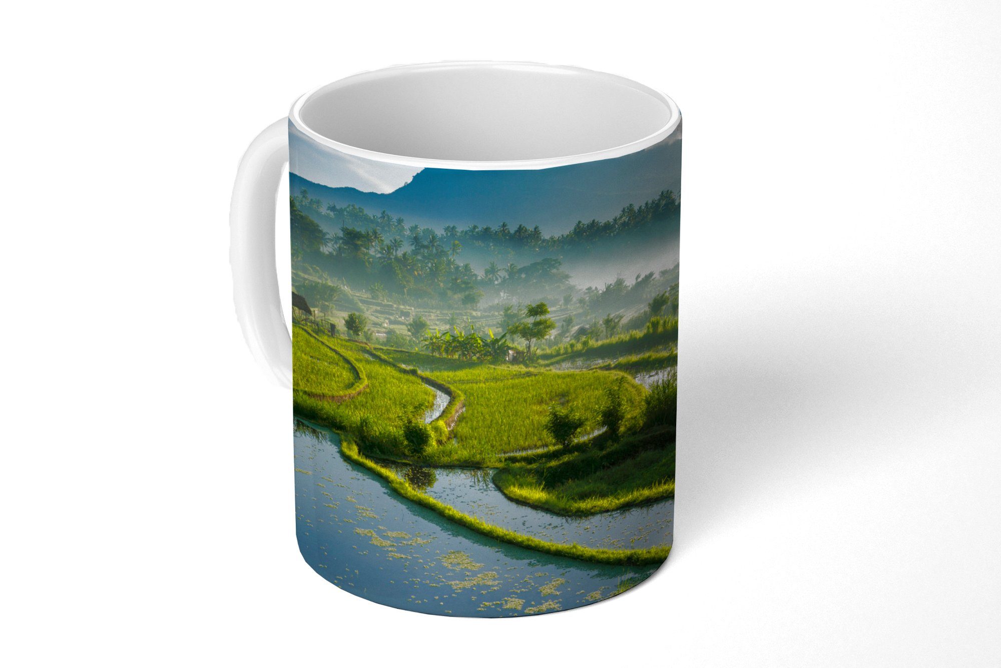 MuchoWow Tasse Reisfelder auf Bali, Becher, Kaffeetassen, Teetasse, Keramik, Geschenk Teetasse