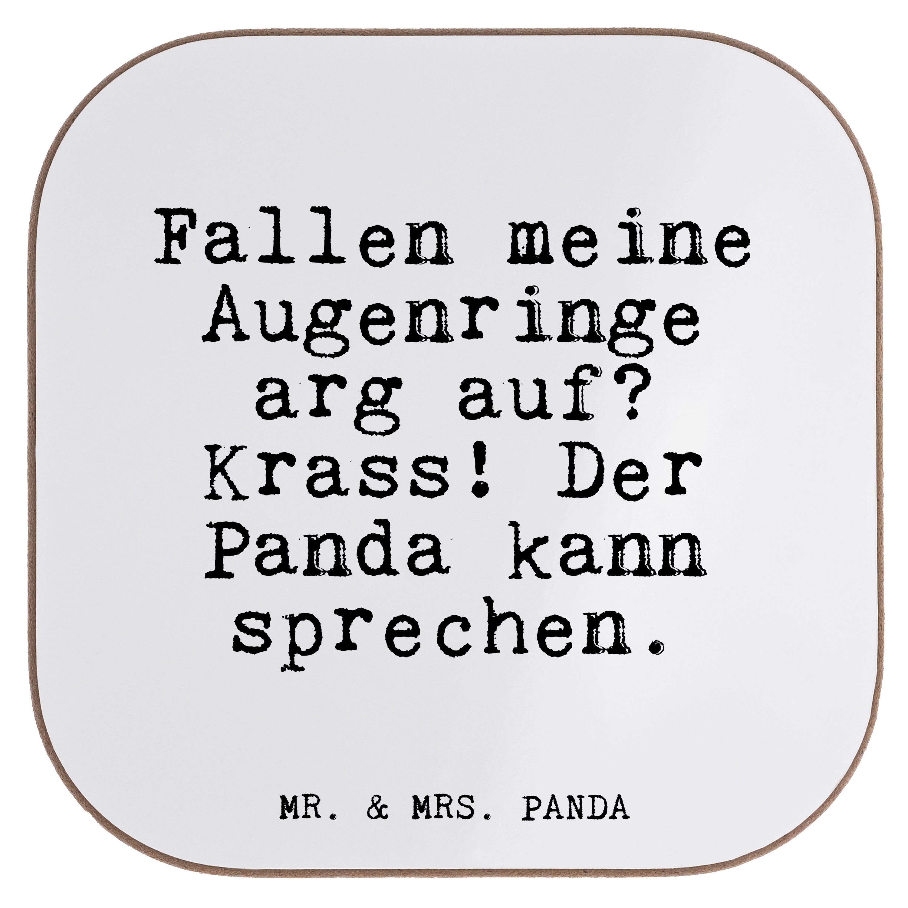 Weiß Mama, arg... 1-tlg. - lustig, Mr. & Panda Getränkeuntersetzer Spruc, Mrs. Augenringe Geschenk, meine - Fallen
