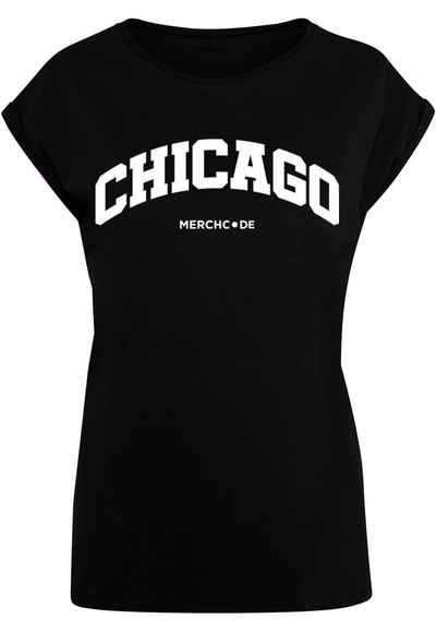 Merchcode T-Shirt Merchcode Damen Ladies Chicago Wording - T-Shirt (1-tlg)
