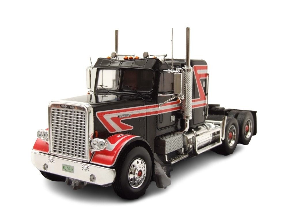 ixo Models Modellauto Freightliner FLC 120 64 T Zugmaschine 1977 schwarz rot, Maßstab 1:43