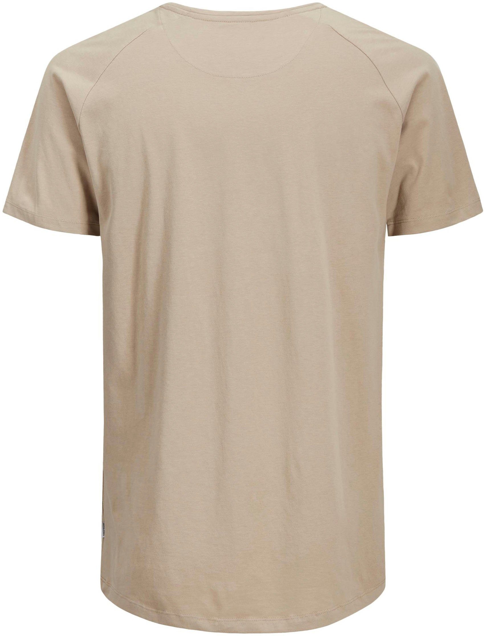 Jack & TEE CURVED Jones T-Shirt beige