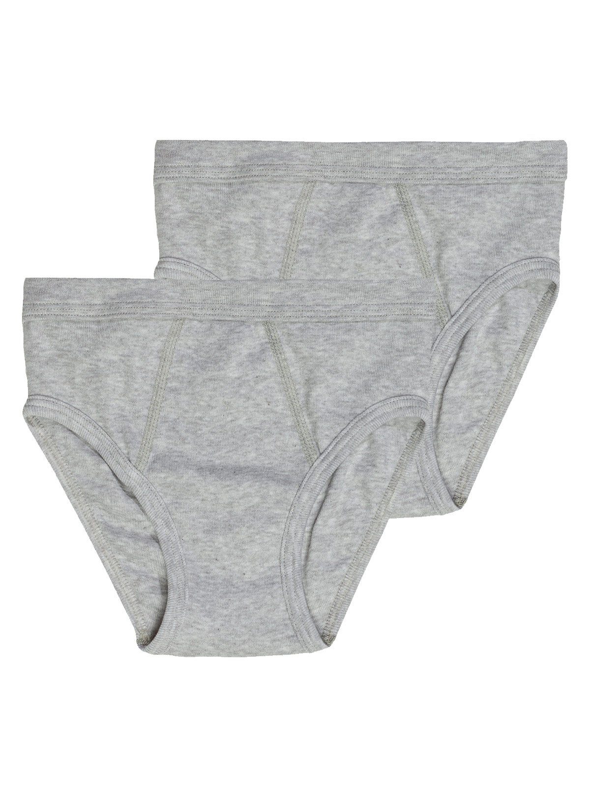 Sweety for Kids Slip 2er Sparpack Knaben Slip Feinripp (Spar-Set, 2-St) - stahlgrau-melange