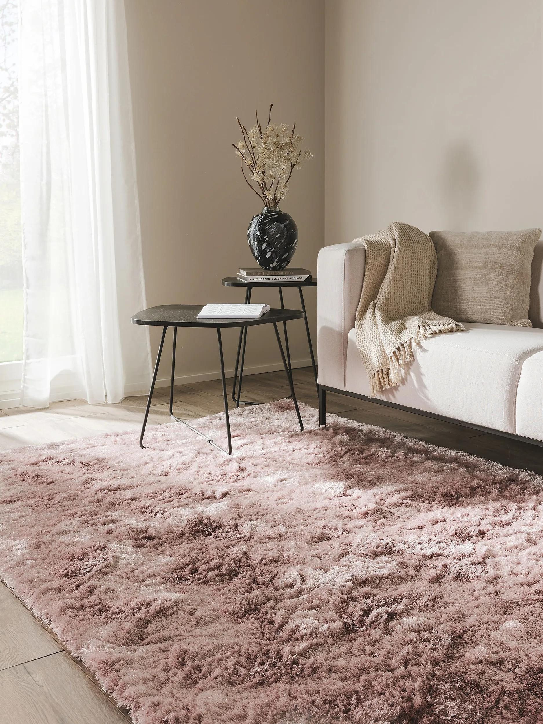 benuta Teppich Whisper, rechteckig, Höhe: 31 mm, Hochflorteppich Wohnzimmer, Schlafzimmer, Esszimmer, Flur, Weich
