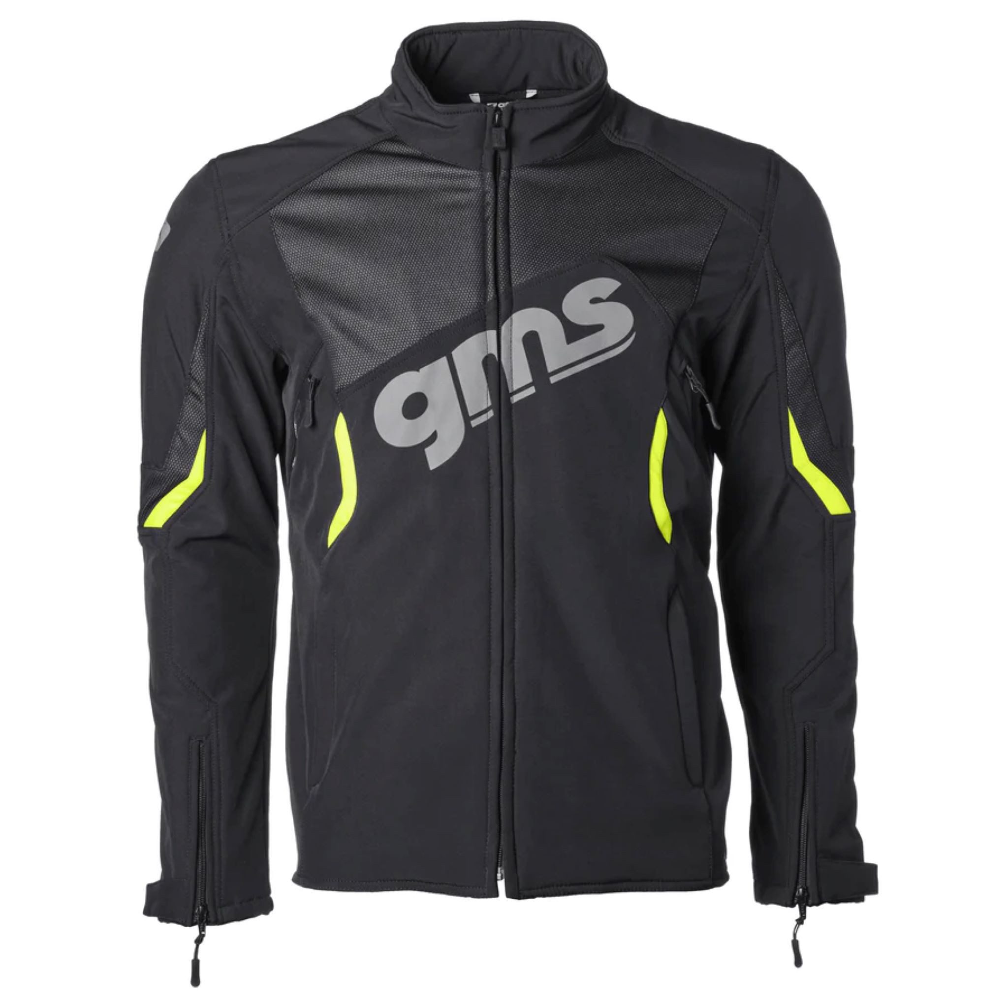 Germas Motorradjacke Germas Softshelljacke Herren Arrow schwarz grün M