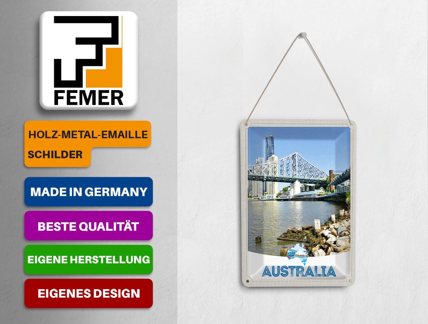 Femer GmbH Postkarte Reise 10x14cm Australien Innenstadt Hochhaus, unfrankiert