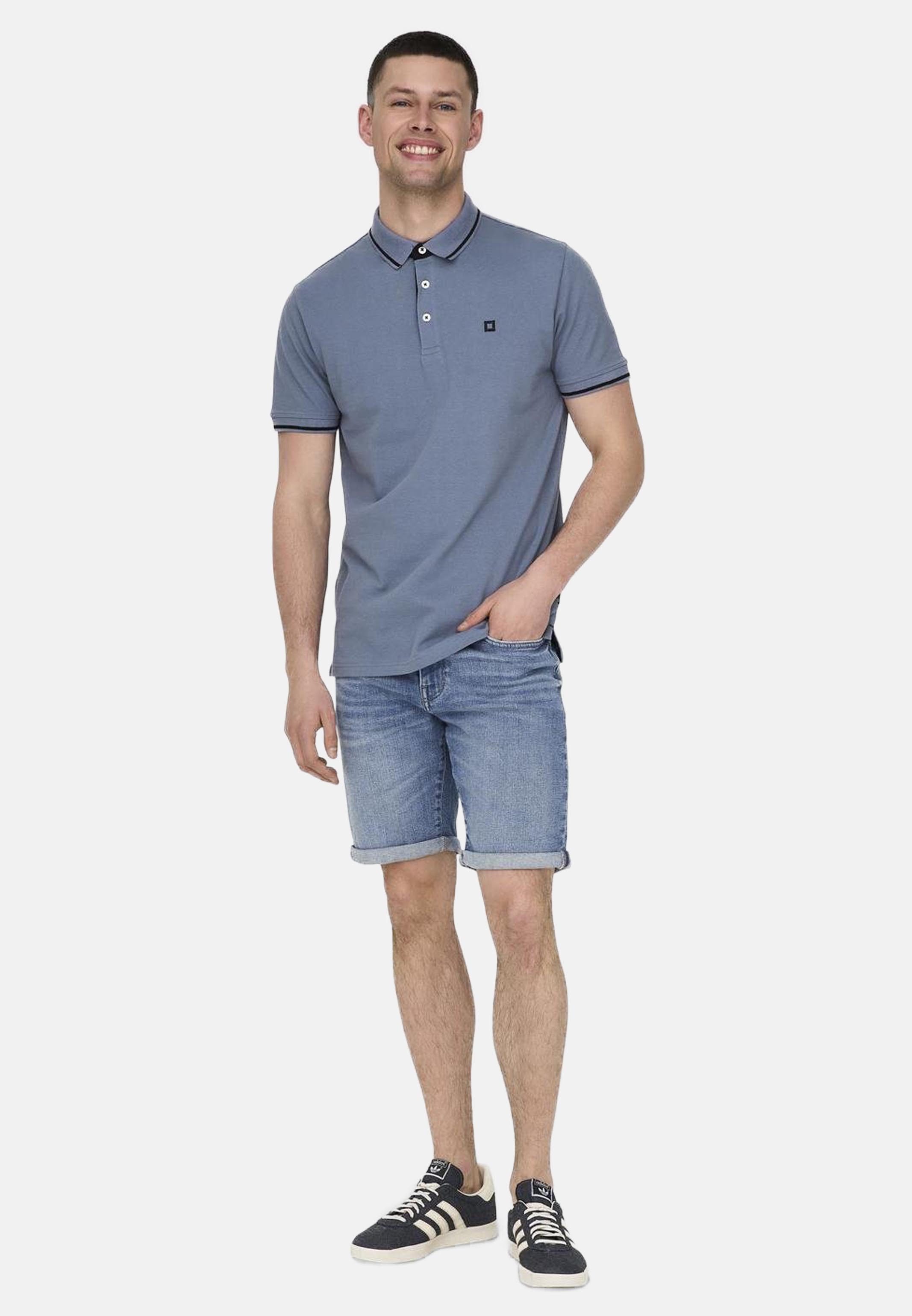 ONLY & SONS Poloshirt 2er Pack Onsefletcher (Spar-Set, 2-tlg) Poloshirt - Baumwolle - Atmungsaktiv - Hochwertiger Piqué-Stoff