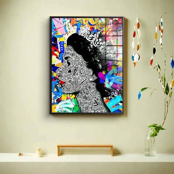 DOTCOMCANVAS® Acrylglasbild ELISABETH - Acrylglas, Acrylglasbild ELISABETH Pop Art hochkant Portrait