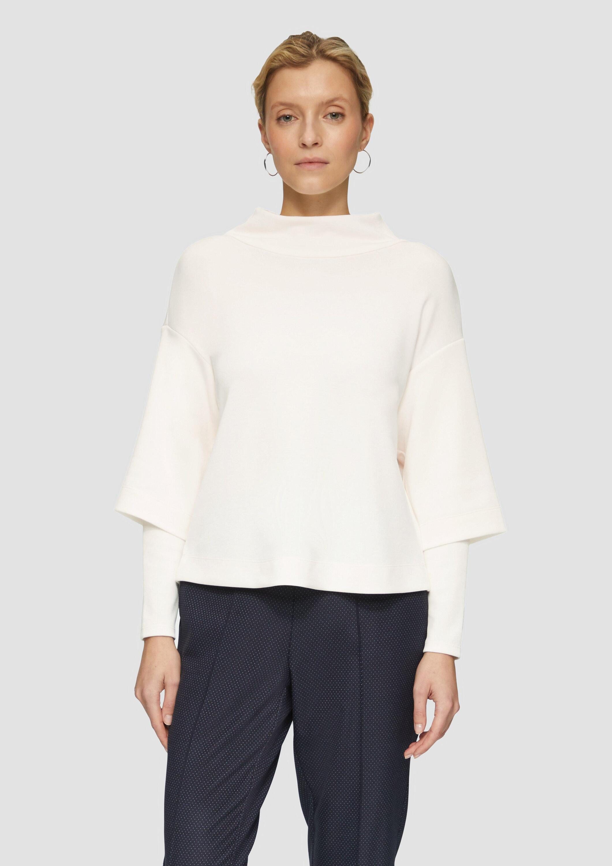 s.Oliver Sweatshirt Sweatshirt Loose Sweatshirt aus Scuba mit überschnitten günstig online kaufen