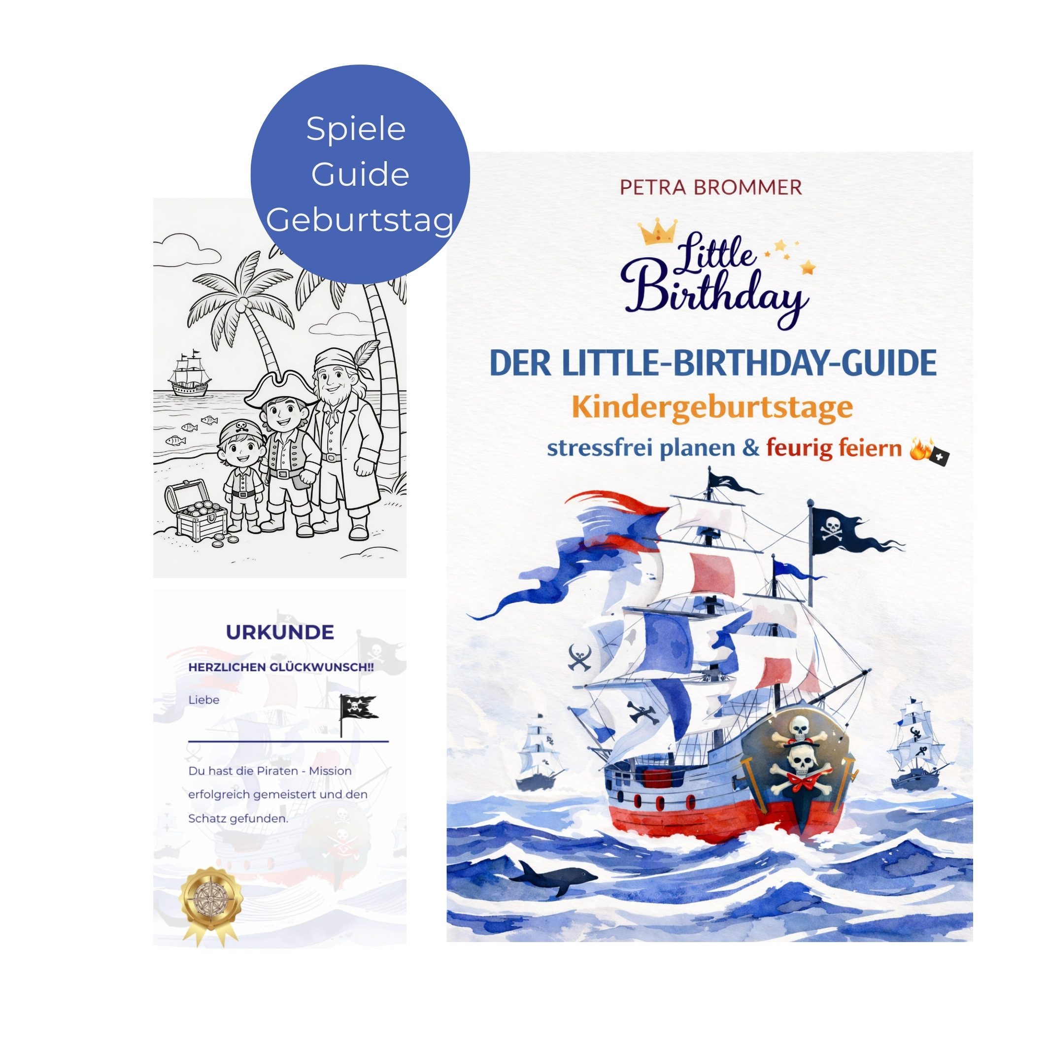 little Birthday Papierdekoration Guide: Kindergeburtstag stressfrei planen & feurig feiern, Pirat