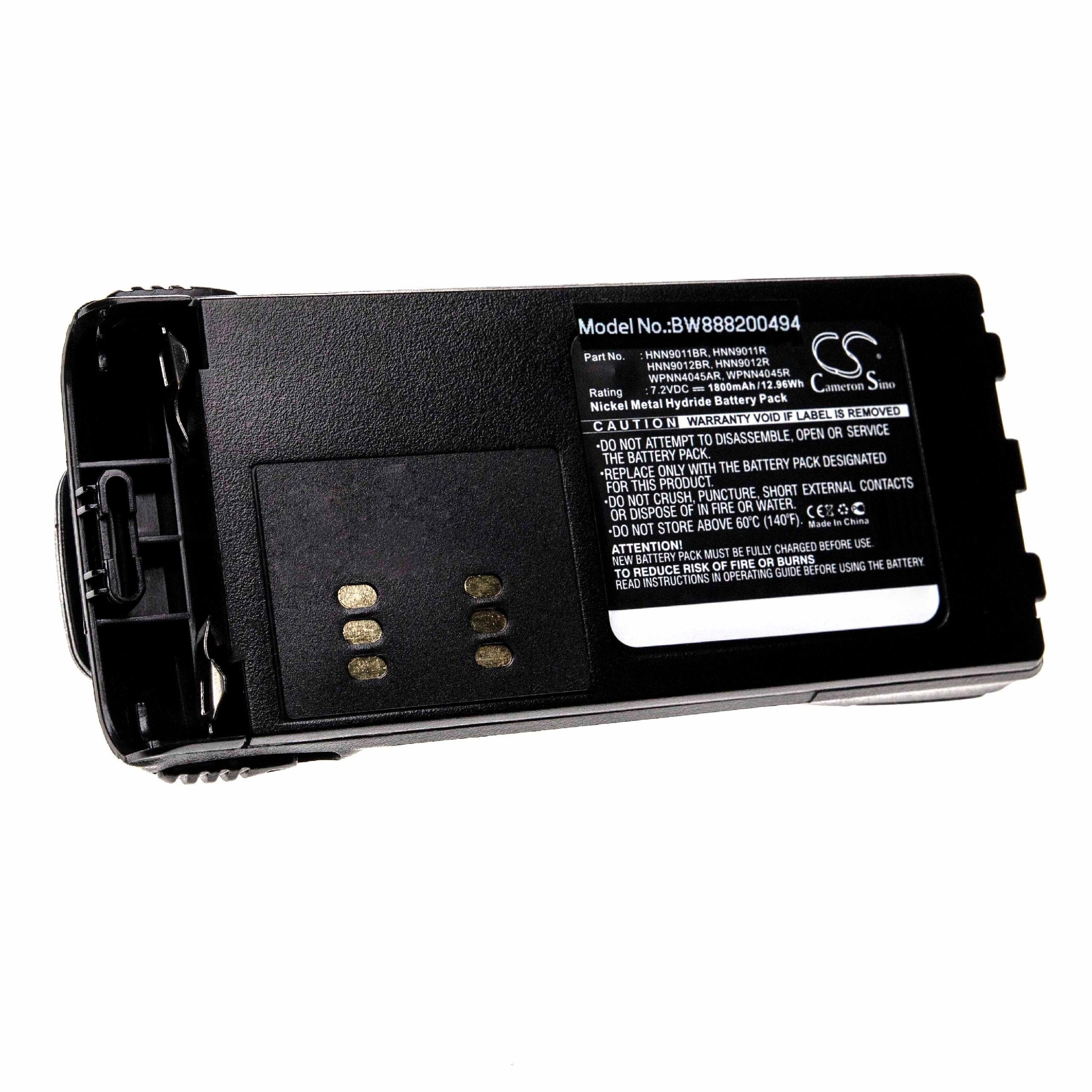 1800 Motorola vhbw NiMH (7,2 WPNN4045AR, V) für WPNN4045R für mAh Akku Ersatz