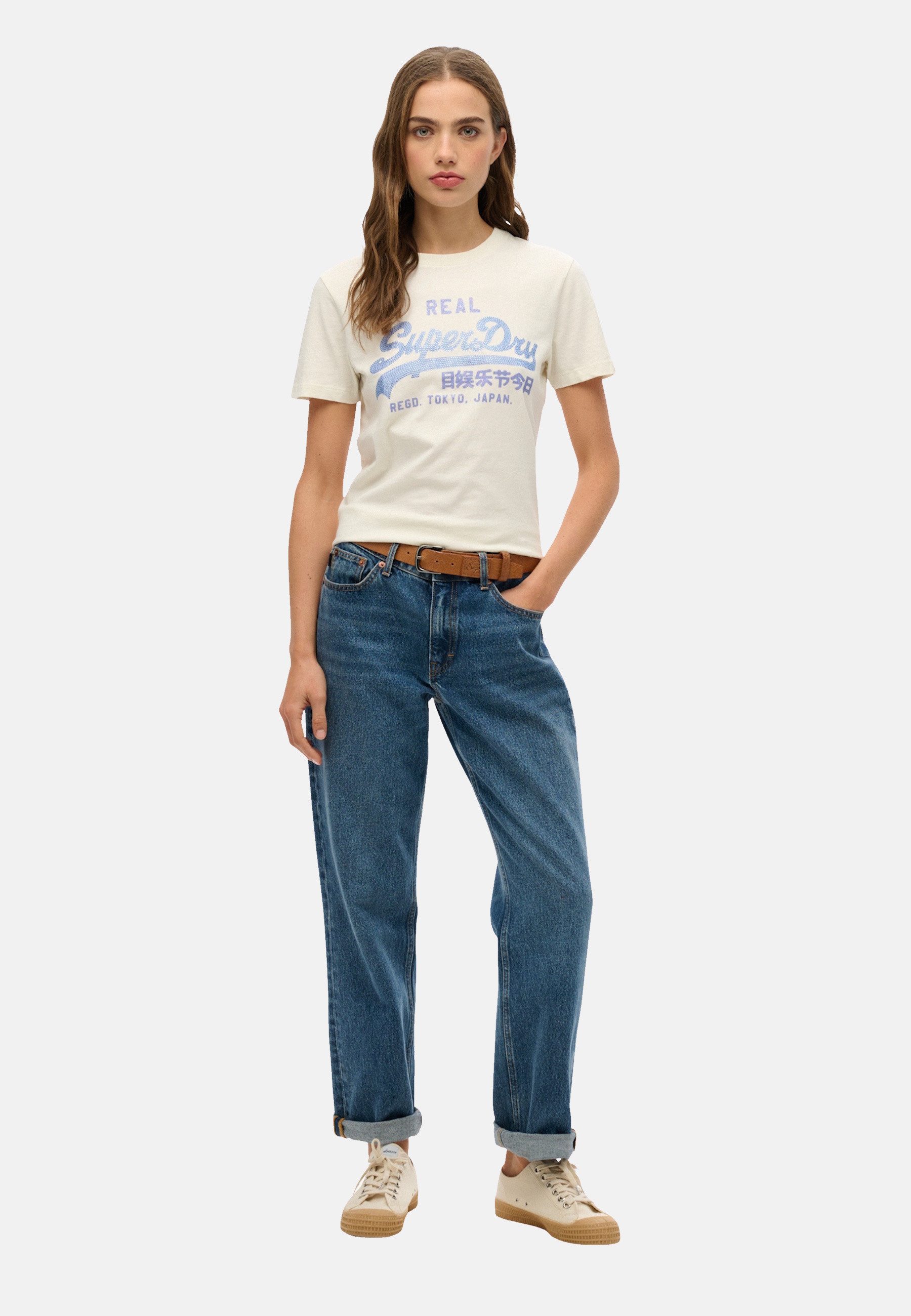 Superdry T-Shirt T-Shirt Kurzarmshirt mit großen günstig online kaufen