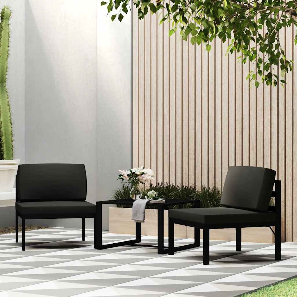vidaXL Sofaelement Couchtisch Aluminium Anthrazit (1 St)