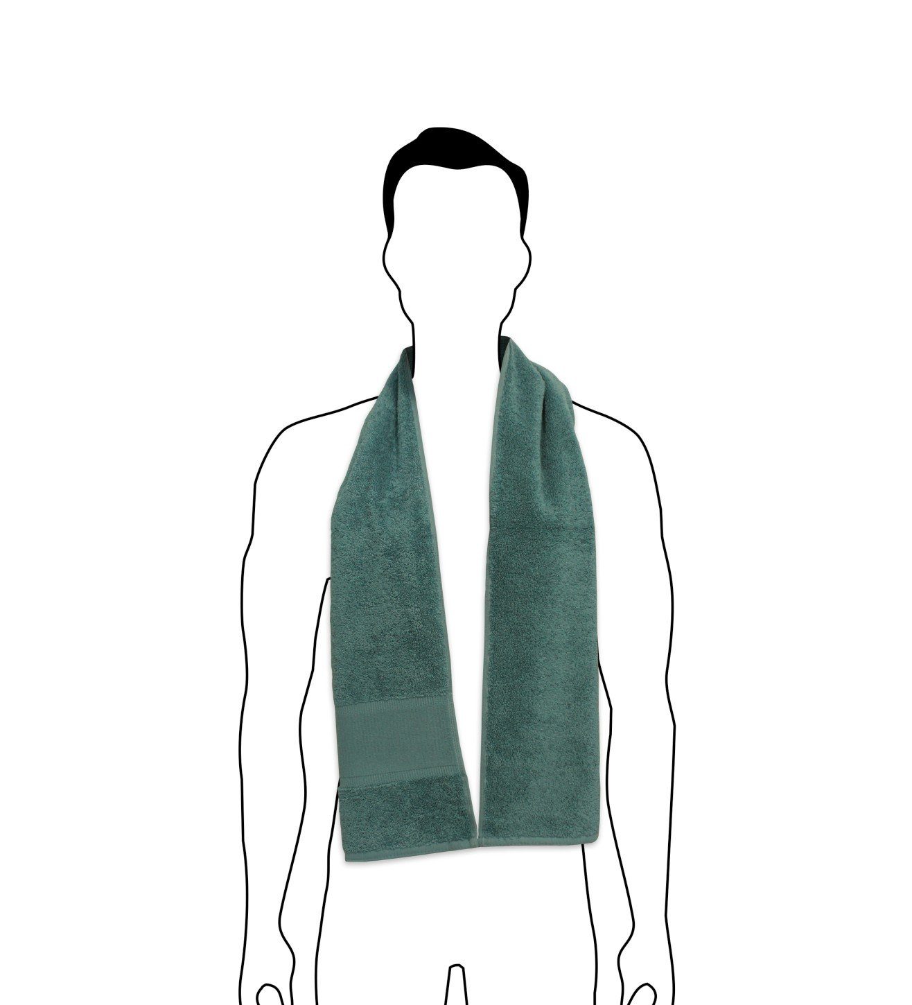 Sensepura Sporthandtuch Schweißtuch Sporttuch Frottee Sport-Handtuch 30x150 günstig online kaufen