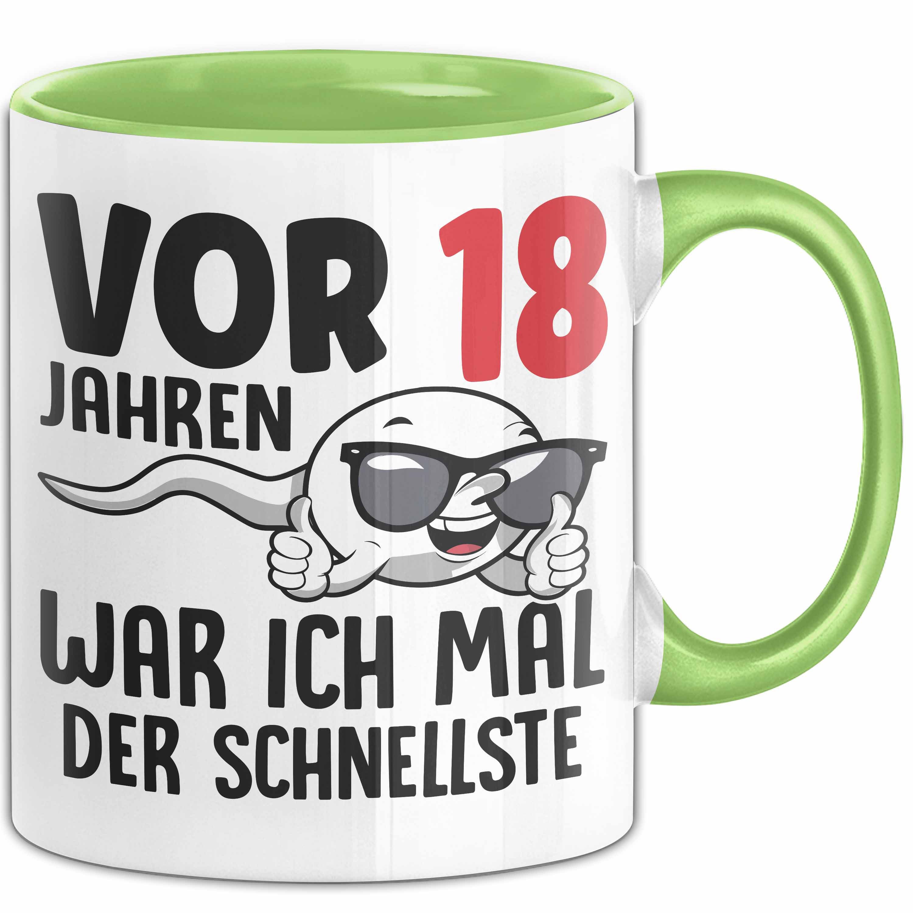 Trendation Tasse 18. Geburtstag Tasse Geschenk Jungs Vor 8 Jahren War Ich Mal Der Schne, Keramik
