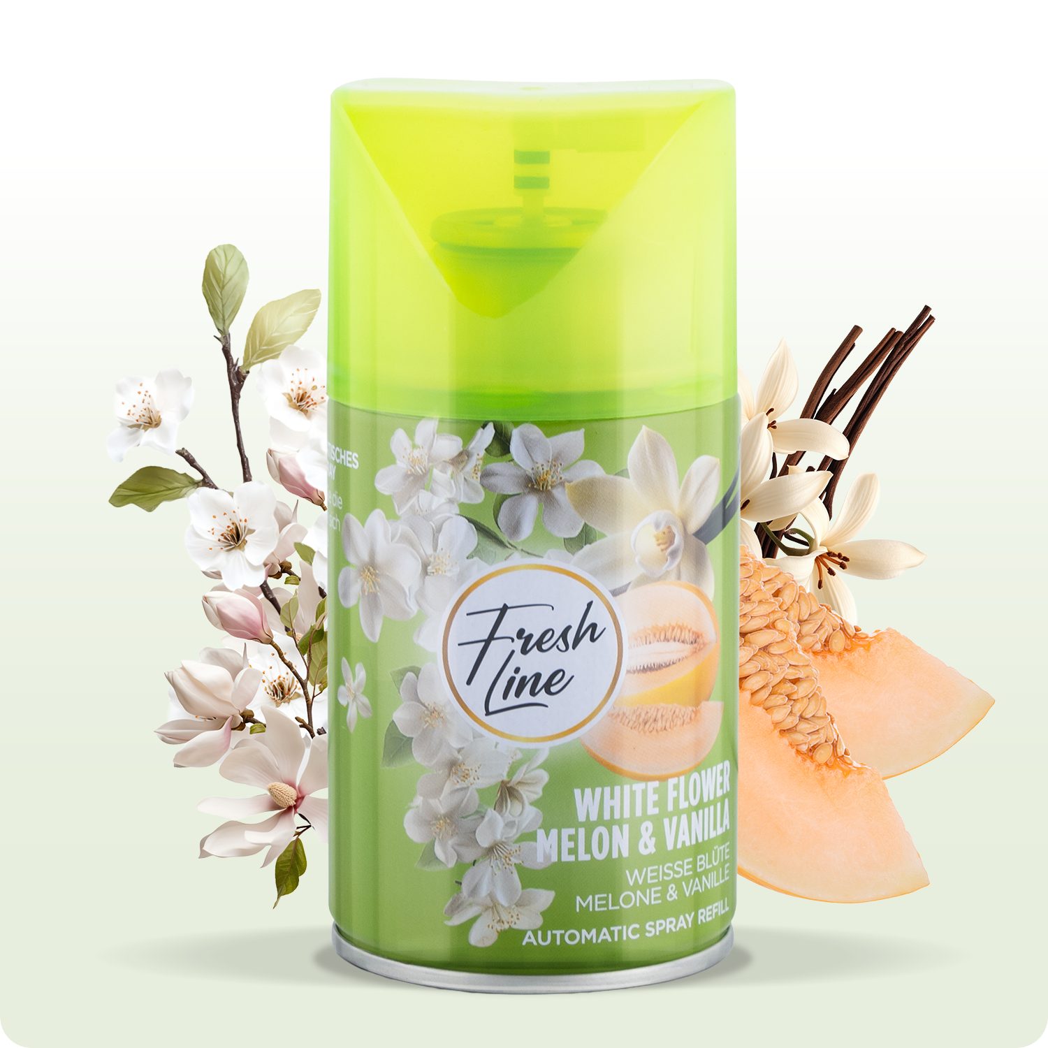 Fresh Line Raumduft Nachfüllspray 250 ml – Für automatischen Zerstäuber, Für handelsübliche Zerstäuber – für private und gewerbliche Räume
