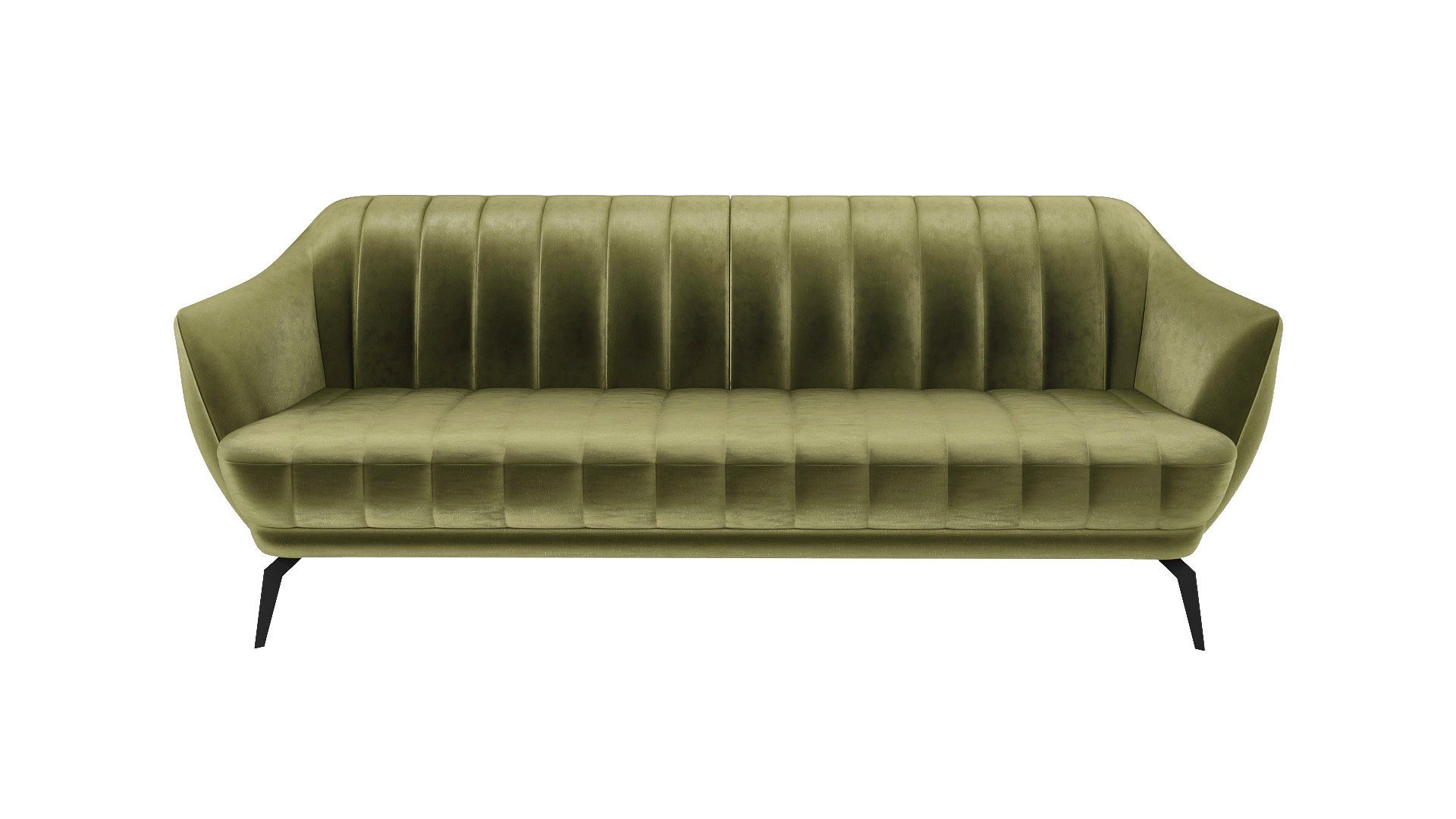 Modernes Grün Siblo Sofa 3 Ausklappbares Sofa 3-Sitzer Sofa Elegantes Sofa - - Dreisitzer Fore - 3-Sitzer