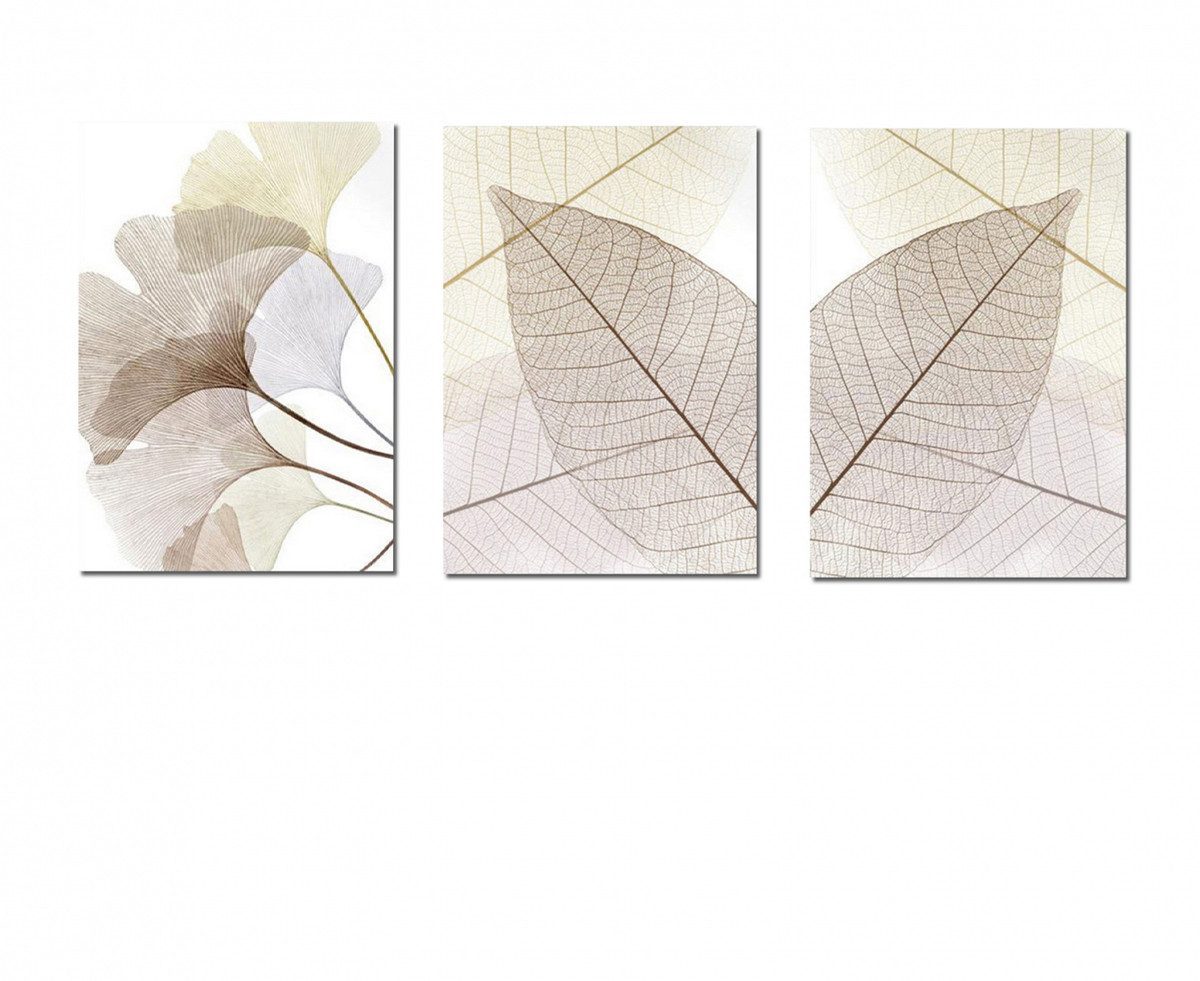 TPFLiving Kunstdruck (OHNE RAHMEN) Poster - Leinwand - Wandbild, Ginkgo-Bla günstig online kaufen