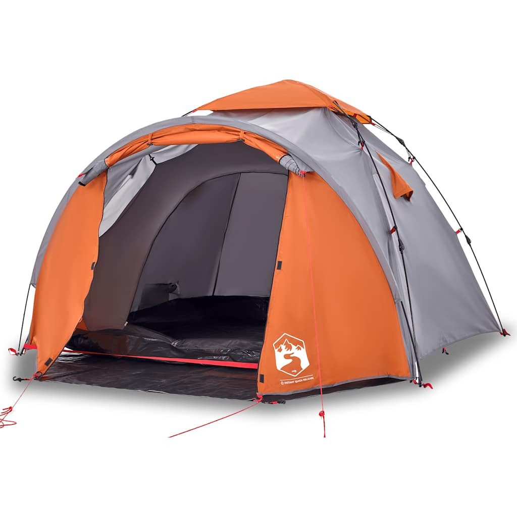 vidaXL Kuppelzelt Kuppel-Campingzelt 3 Personen Grau günstig online kaufen