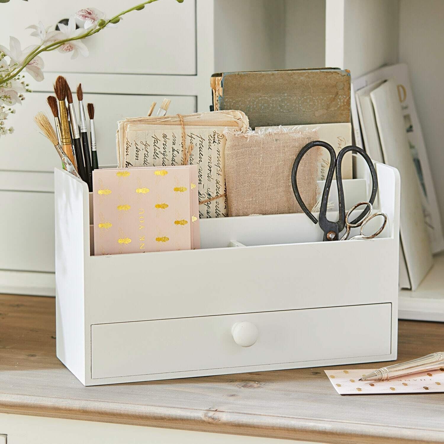 Mirabeau Organizer Tischsekretär Kaspian antikweiß günstig online kaufen