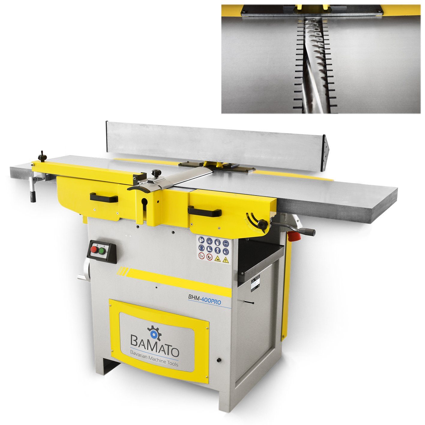 BAMATO Abricht- und Dickenhobelmaschine BHM-400PRO, 4200 in W, Ломтерезкиbreite: 400 in mm, (1-tlg), Spiralmesserwelle, Feinjustierung, Ломтерезкиmaschine, Ломтерезки