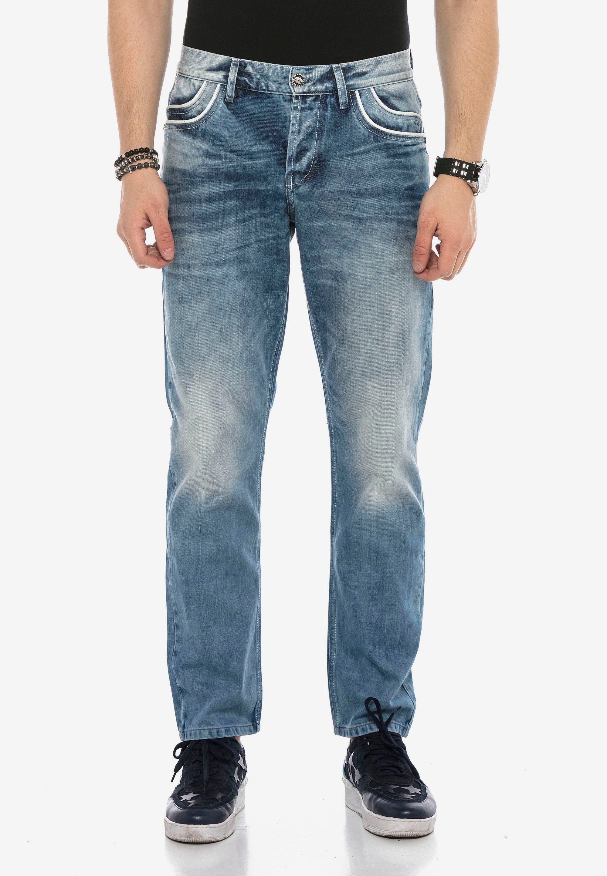 Herren Jeans Cipo & Baxx Bequeme Jeans im Regular Fit-Schnitt