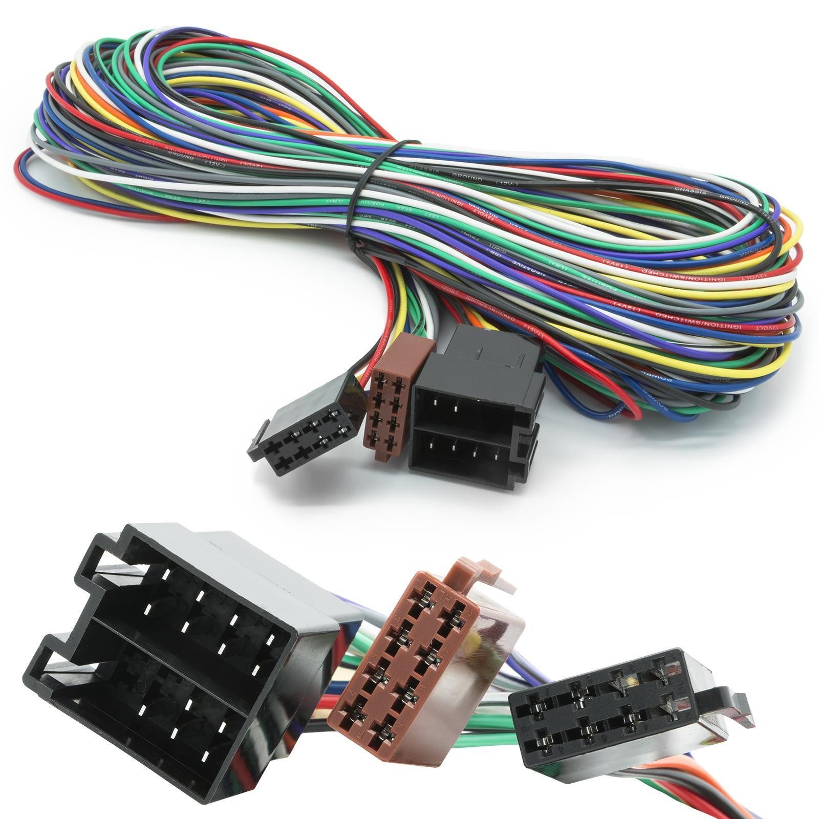 5 m Verlängerung Auto Radio Adapter Kabel ISO Buchse auf ISO Stecker KFZ-Adapter