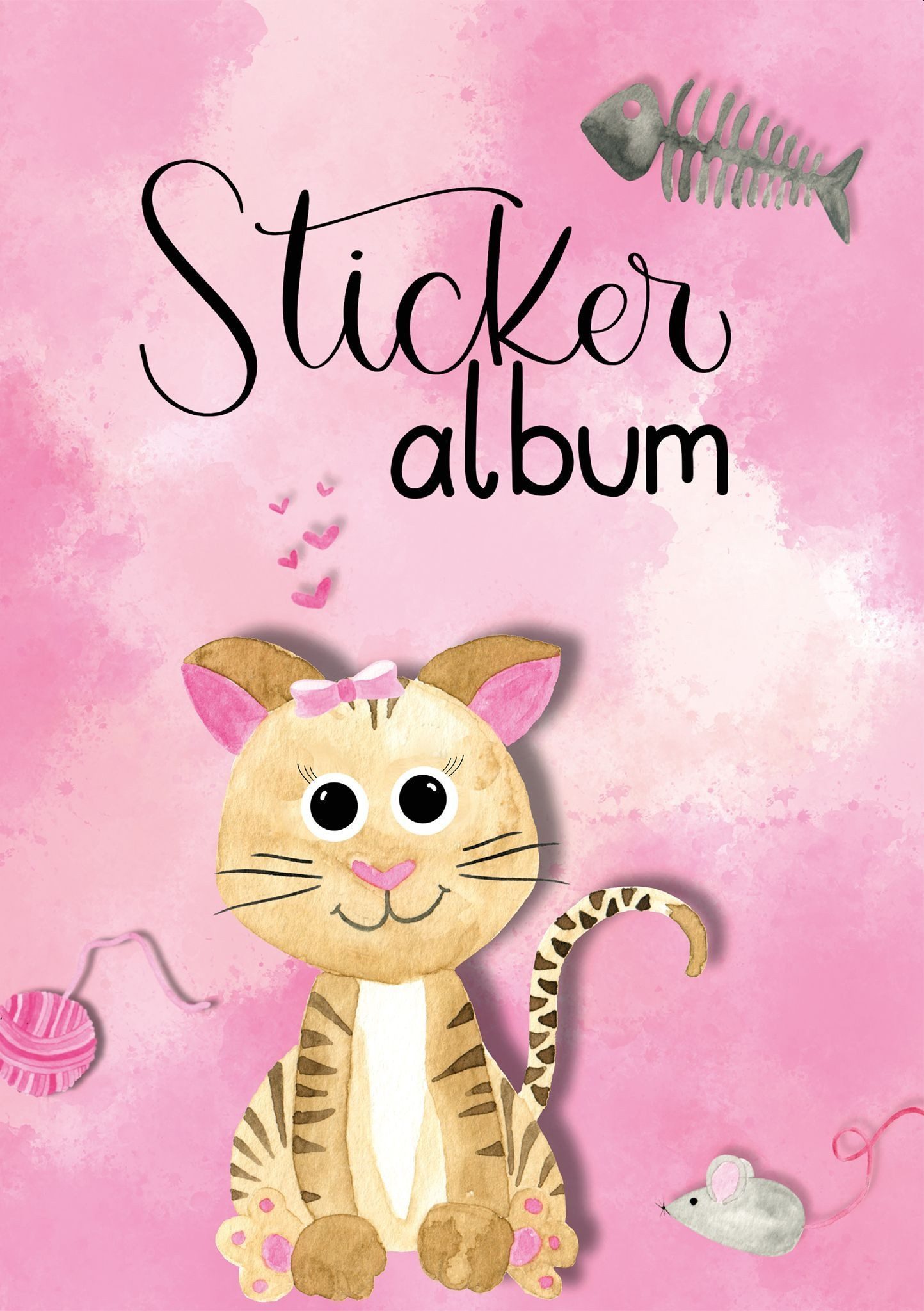 Avery Zweckform Fotoalbum Stickeralbum Kids A5 Motiv Katze 16 Steiten