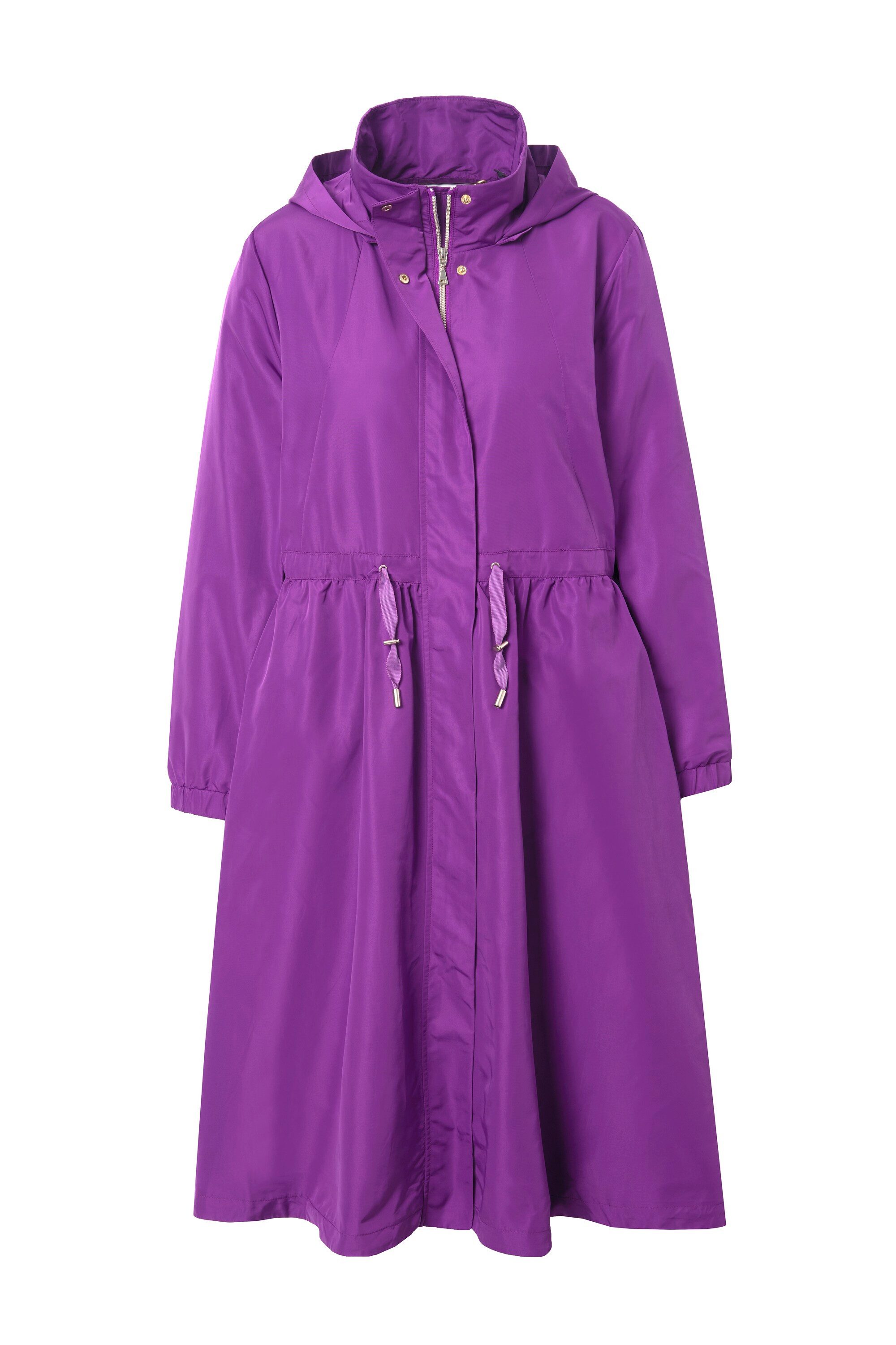 Ulla Popken Wintermantel Mantel wasserabweisend Kapuze 2-Wege-Zipper günstig online kaufen