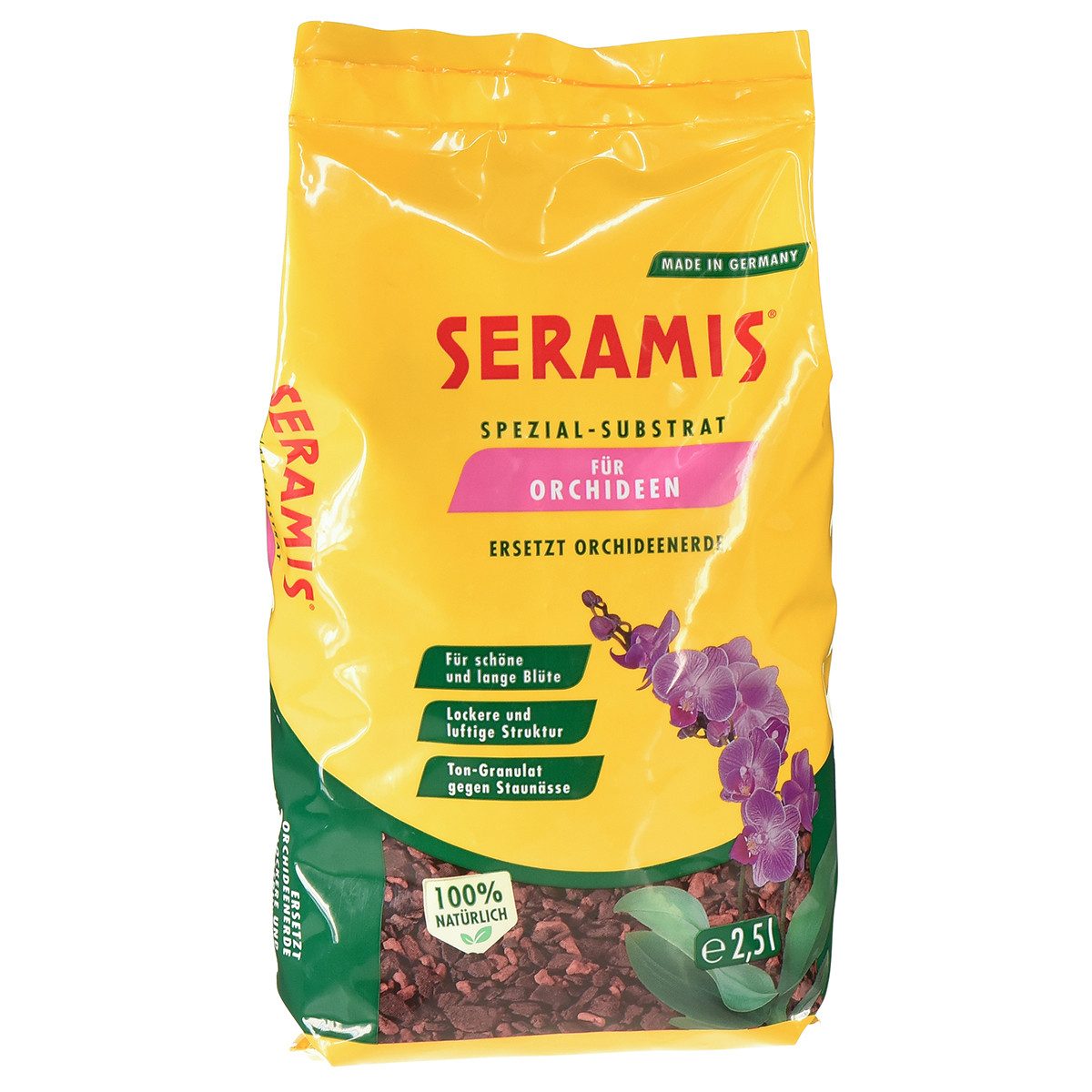 Seramis Blumenerde Seramis Orchideen Substrat 2,5L - Perfekte Pflege für prächtige
