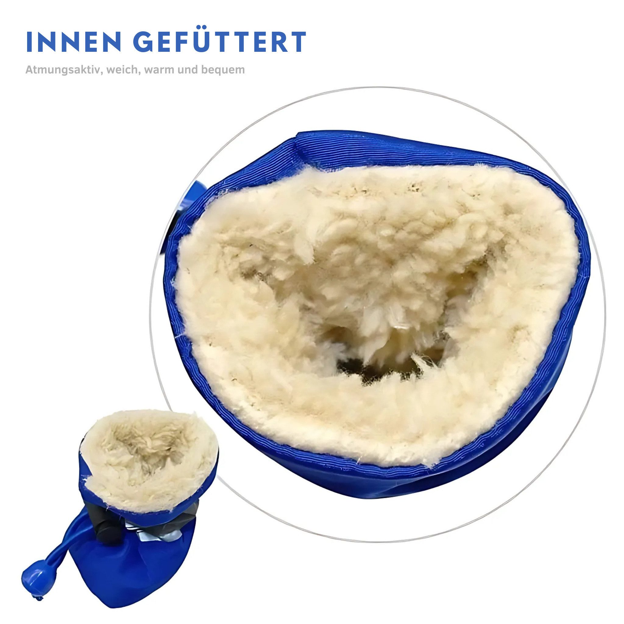 FLOCKI Pets™ Hundejacke Hundeschuhe, Outdoor Hundeschuhe mit genoppter Lauffläche, gefüttert, kuschelig weiches Innenfutter, genoppte Gummisohle, reflektierend